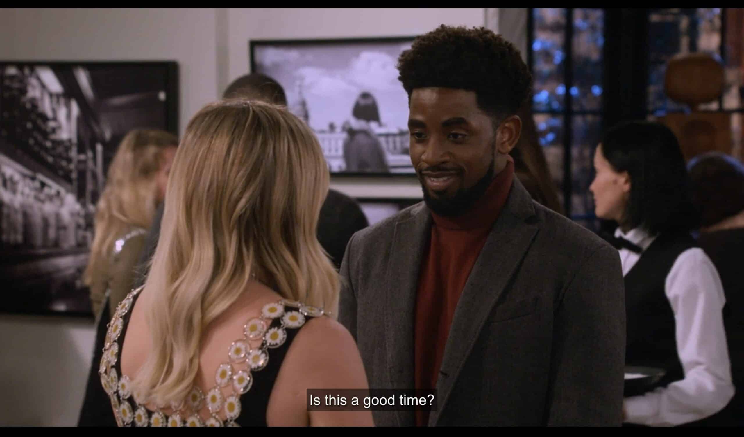 Sophie and Ian (Daniel Augustin) talking again | Sophie and Ian Daniel Augustin How I Met Your Father Season 1Episode 10 Timing is Everything Finale scaled Sophie and Ian (Daniel Augustin) talking again