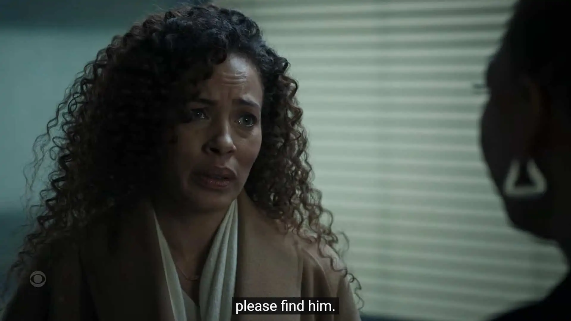 Vanessa (Tawny Cypress) asking Robyn to find Marcus