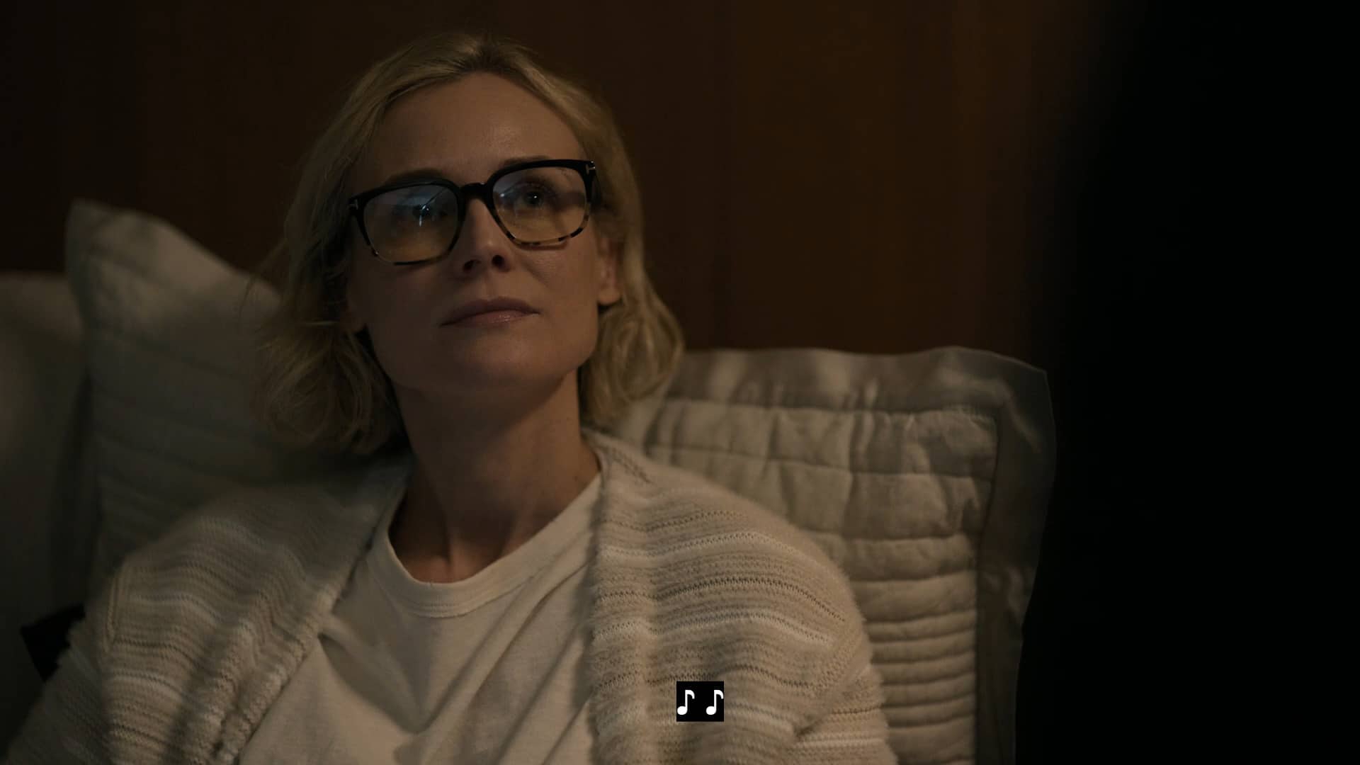 Joyce (Diane Kruger) in bed, after taking a shot to get pregnant