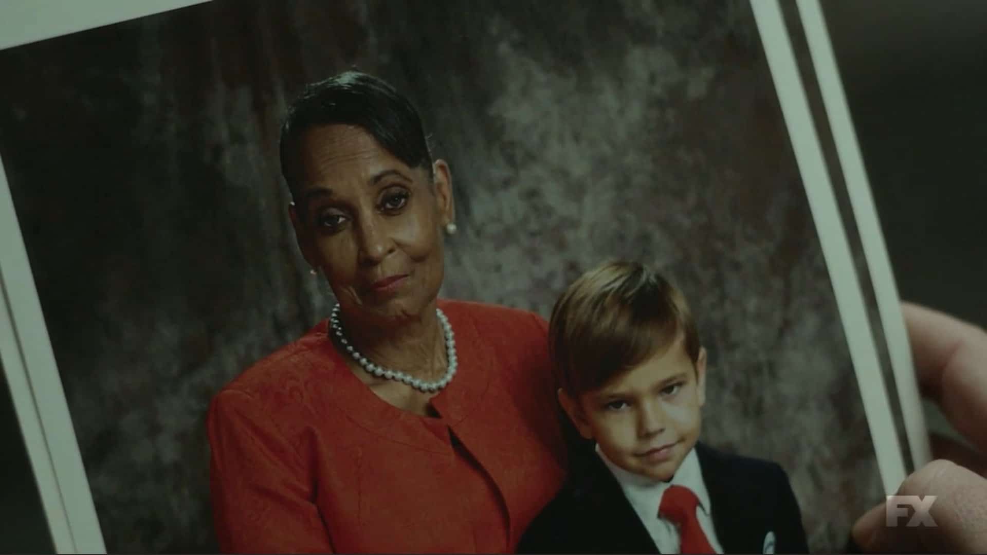 Sylvia and Sebastian (Indy Sullivan Groudis) taking a school photo together