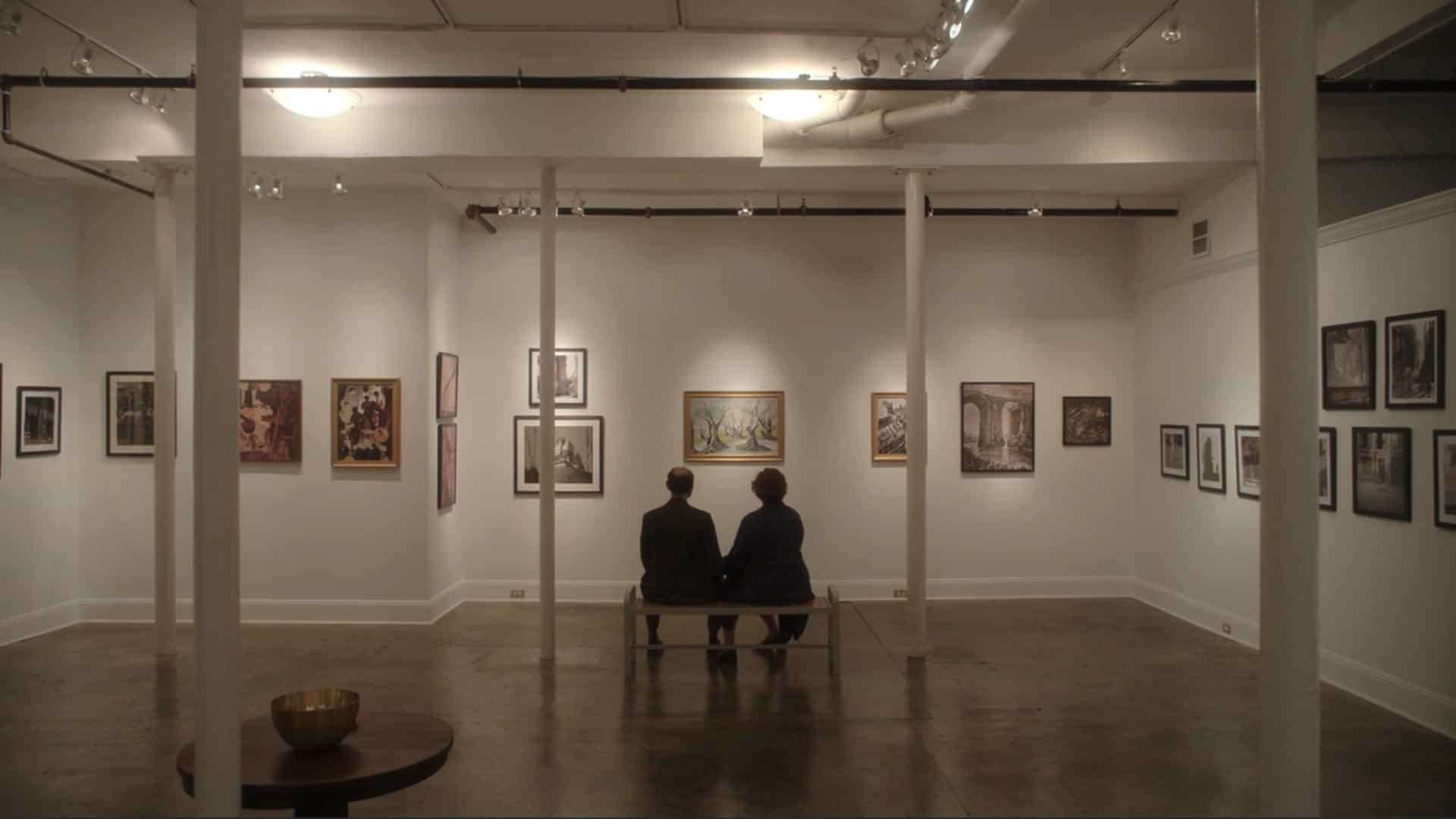 Paul and Julia at a gallery showcasing Paul's work