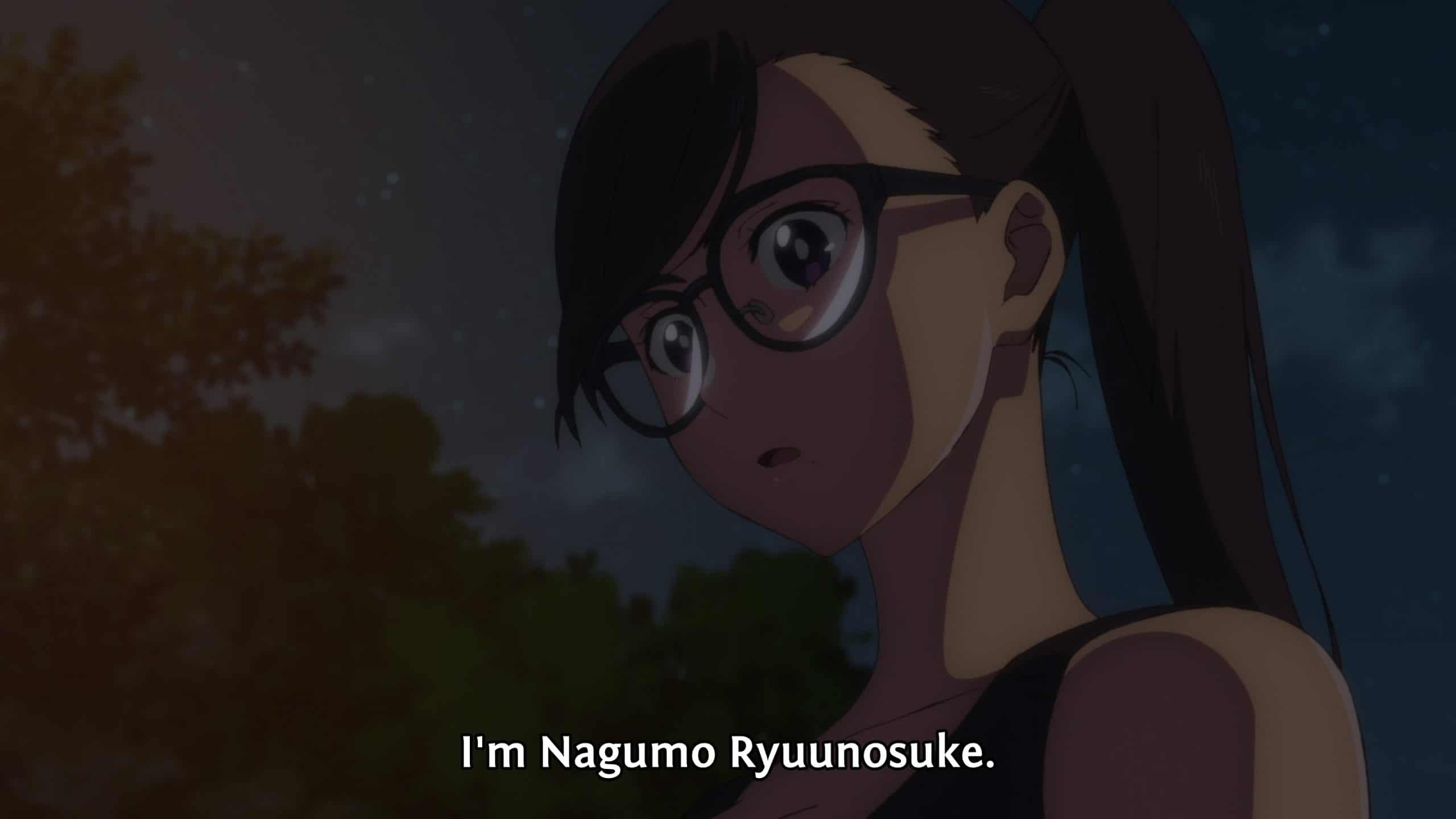 Nagumo Ryuunosuke (Yoko Hikasa) properly introducing herself to Shinpei