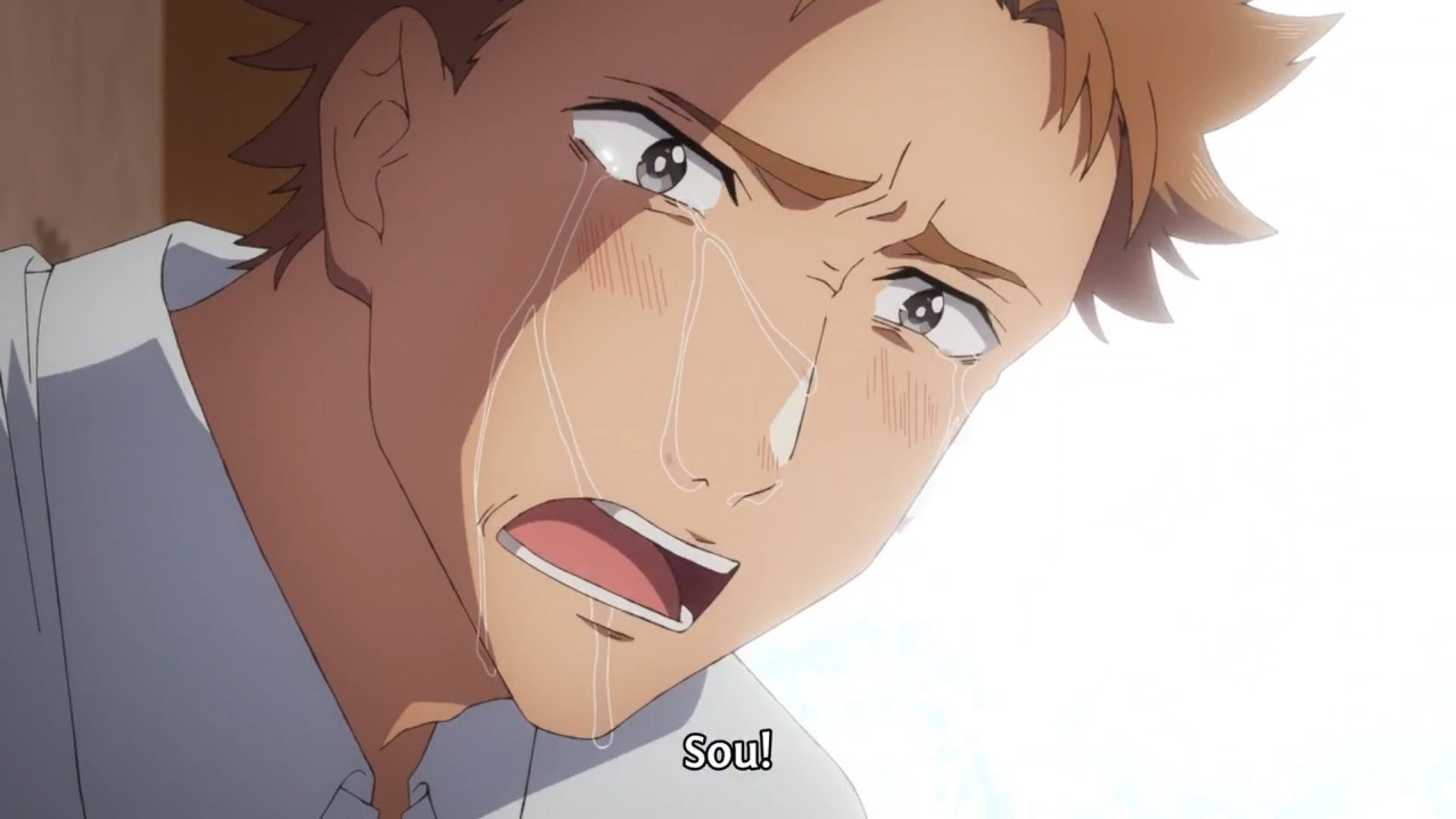Sou (Kensho Ono) crying and blaming himself for Ushio's death