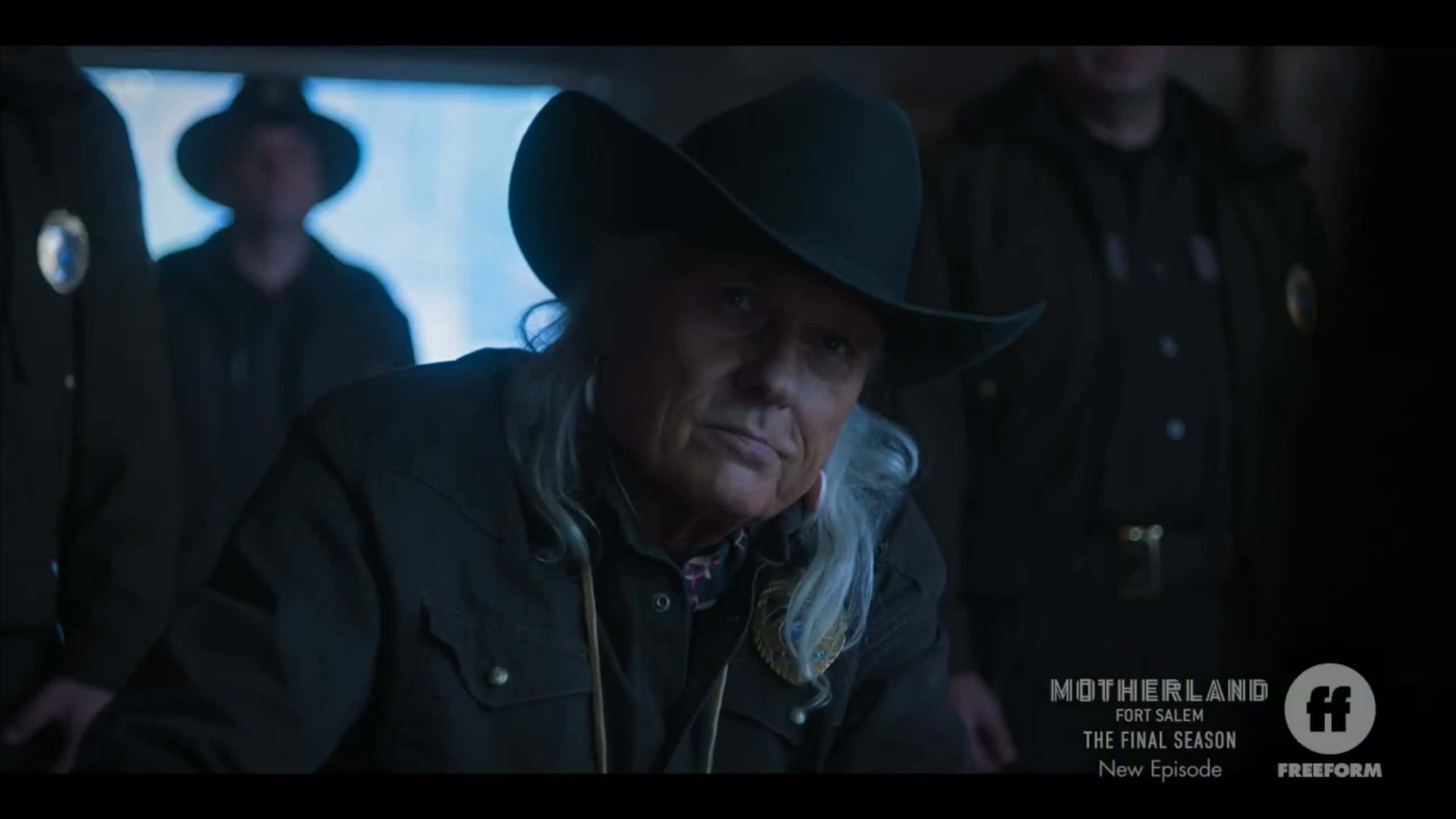 The Marshall (Michael Horse) talking to Adler about his people teaching her Biddy magic