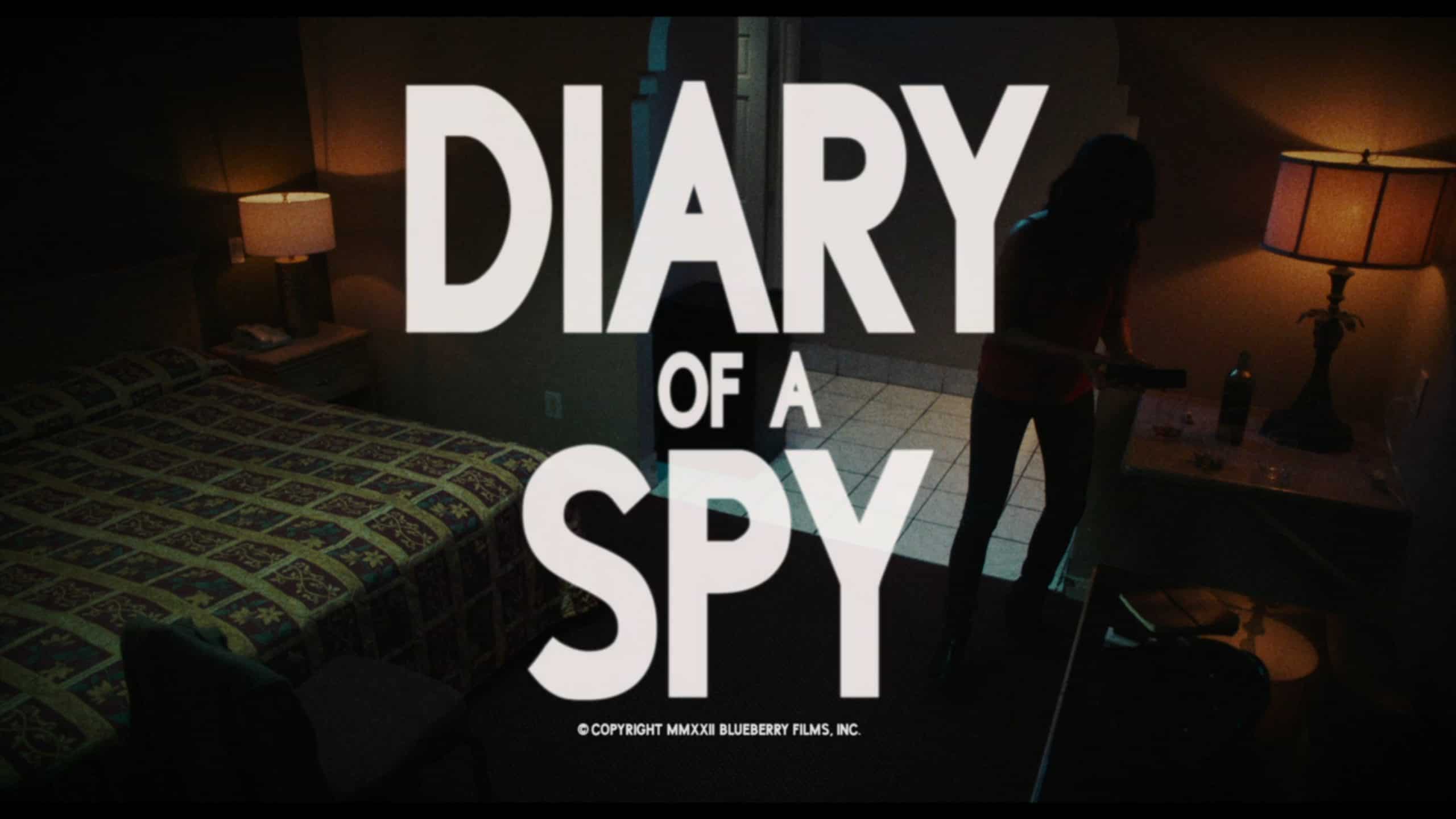 Title Card of Diary of a Spy, with Anna in the background