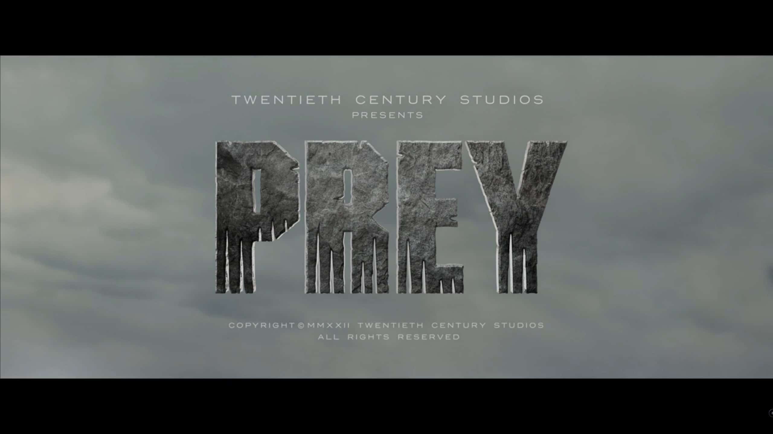 The grey title card for 'Prey'