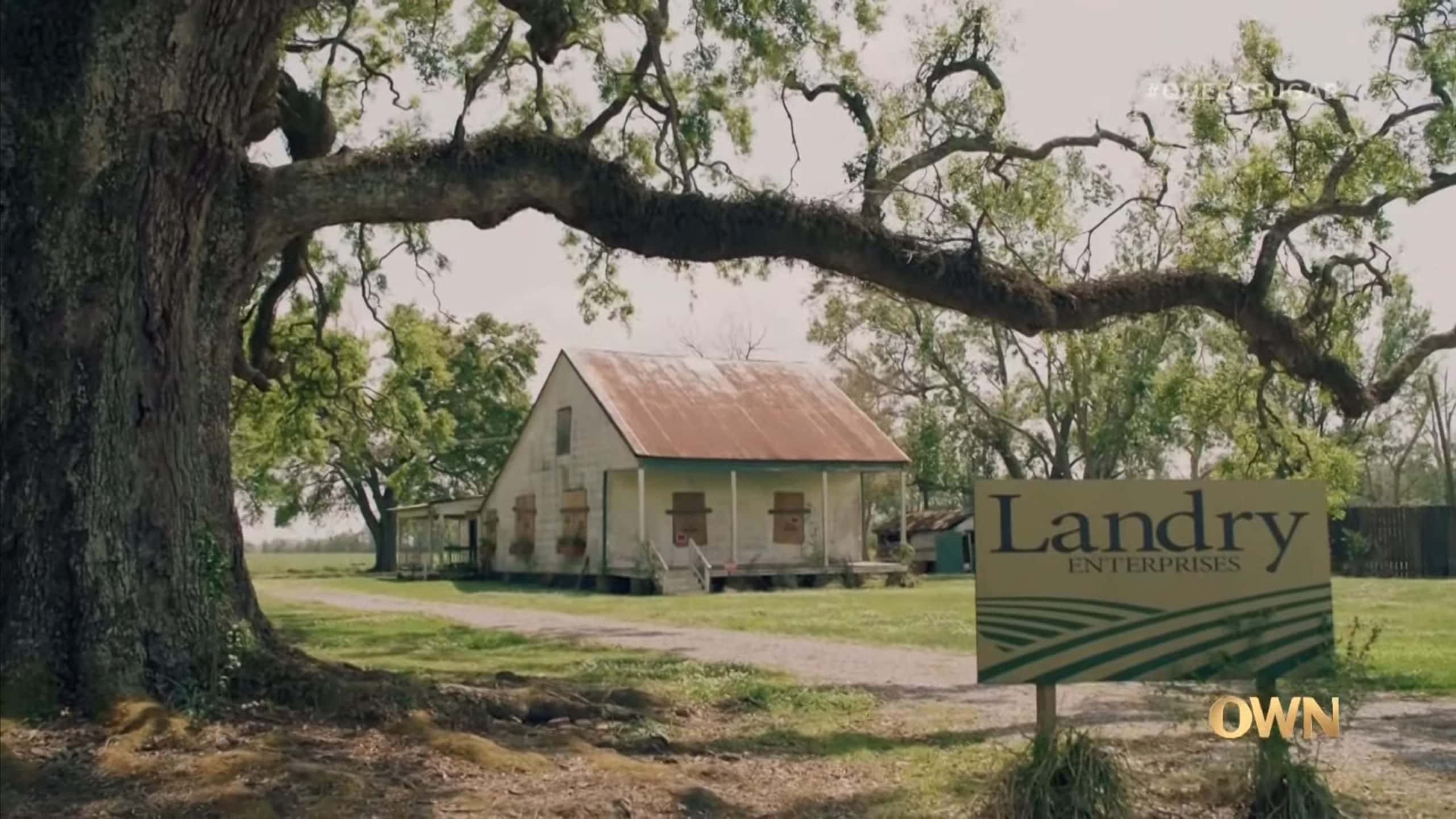 Landry Enterprise having a sign outside the Borderlon family home