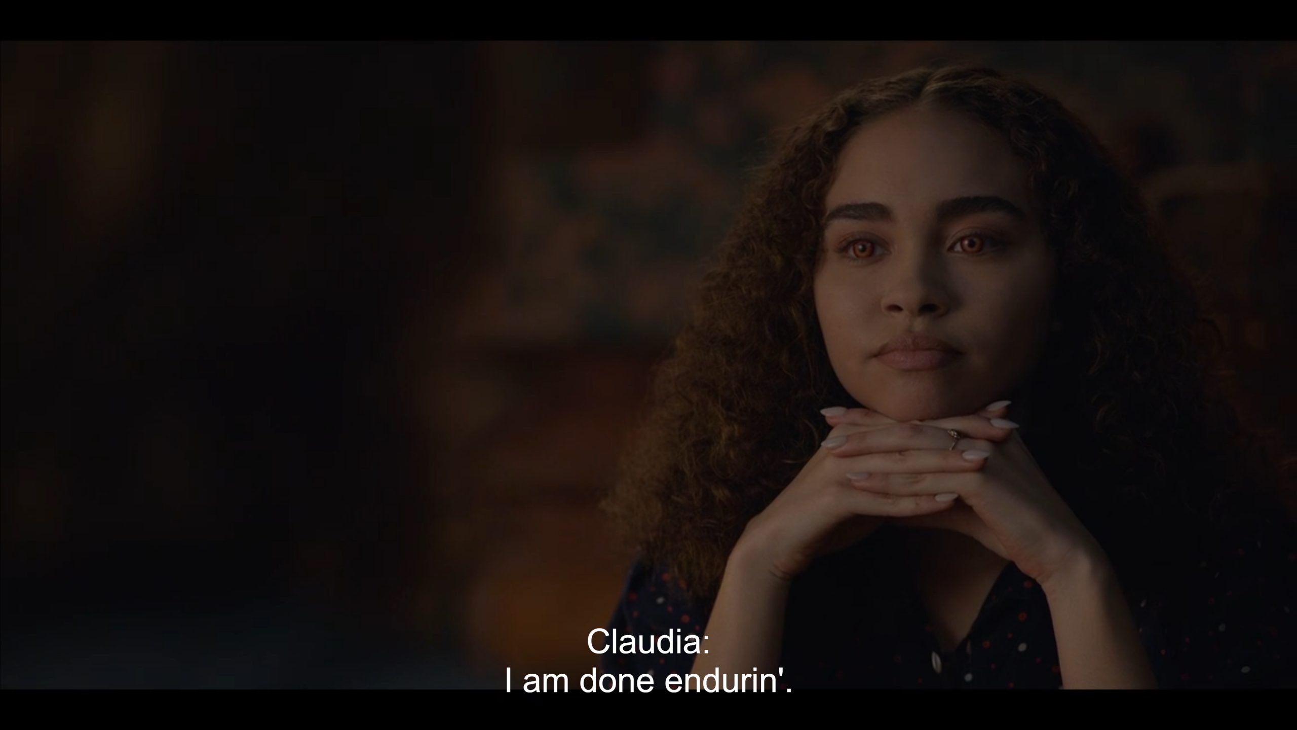 Claudia speaking telepahtically to Louis