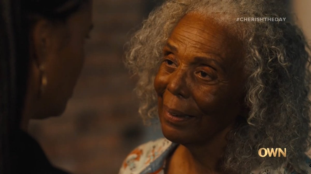 Momo (Alison Mills Newman) talking to her granddaughter, Sunday