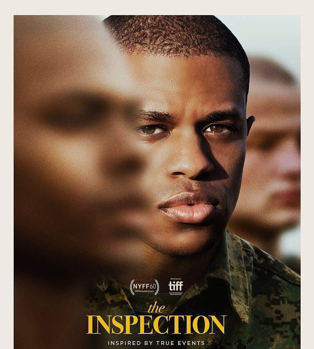 Movie poster for The Inspection featuring Jeremy Pope as Ellis French