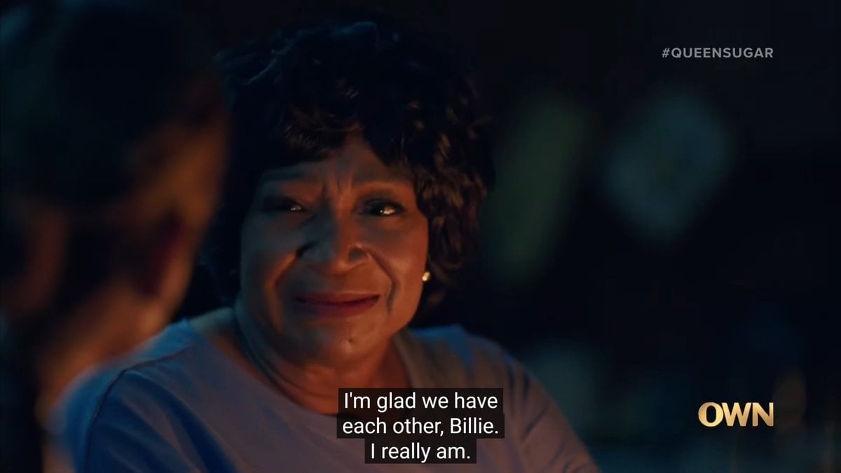 Sandy noting how happy she is that her and Billie have each other in their lives