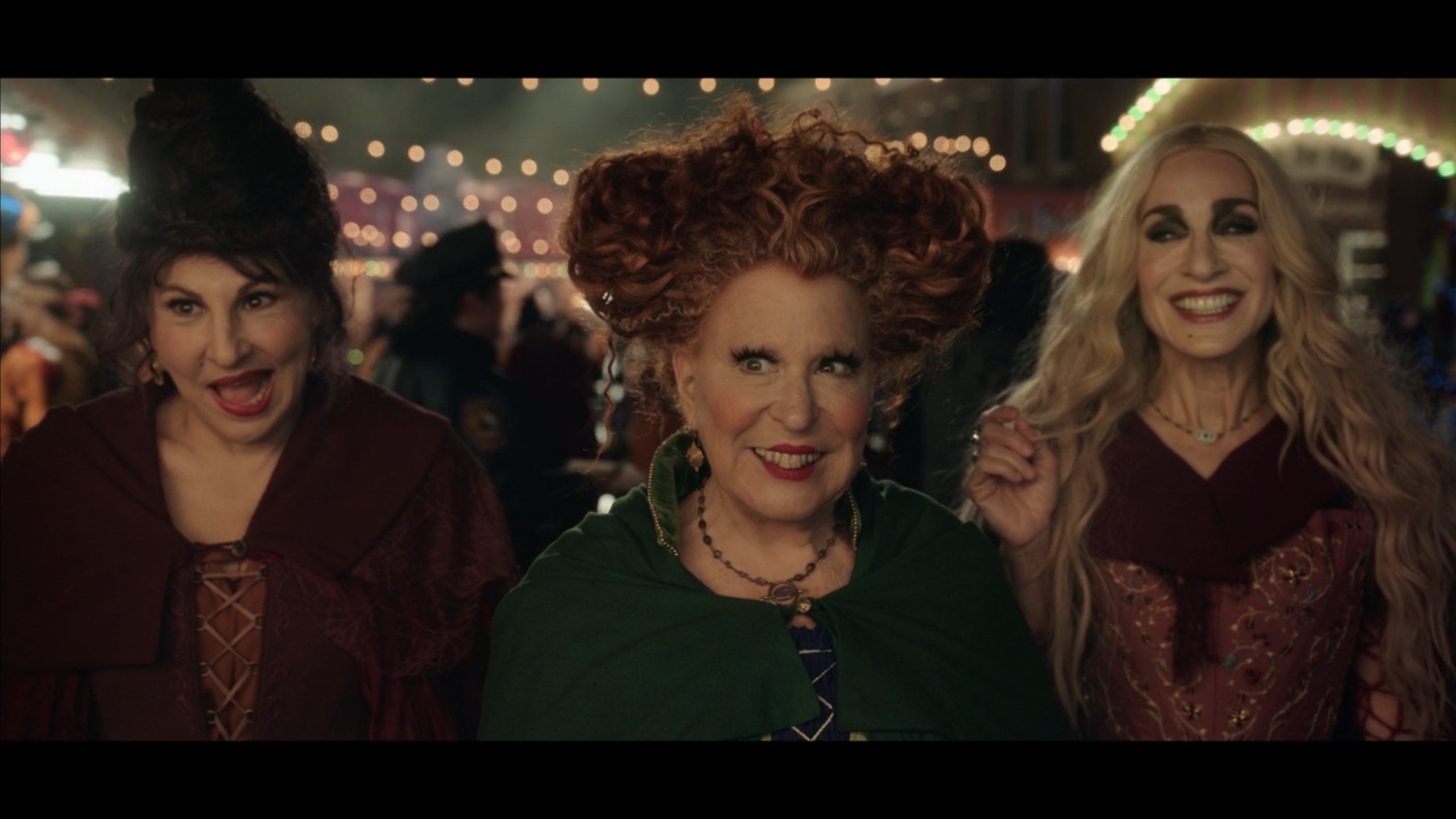 Sarah (Sarah Jessica Parker), Winifred (Bette Midler) and Mary (Kathy Najimy) making it clear they are always ready to go on stage