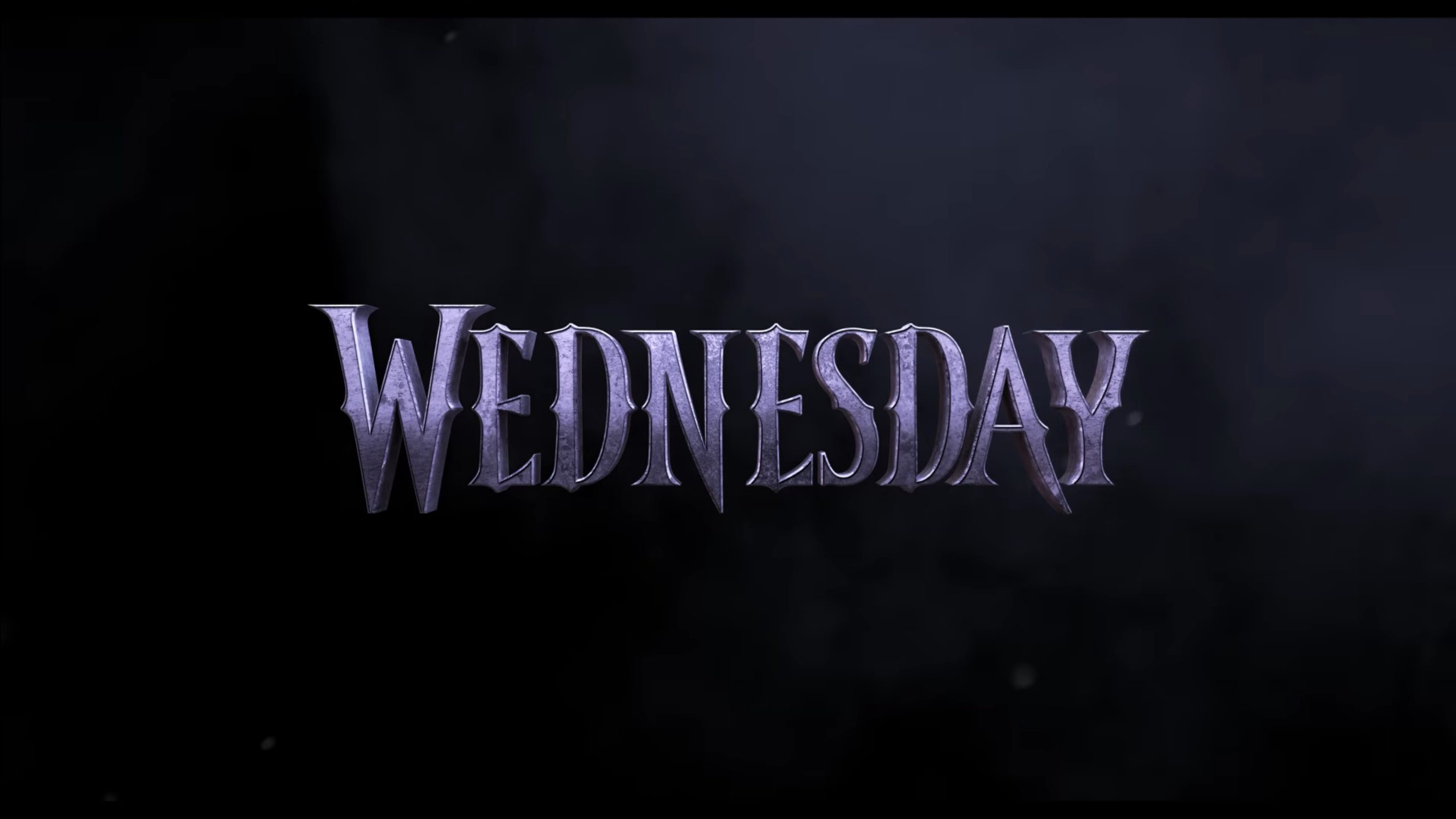 Title Card for the series 'Wednesday'