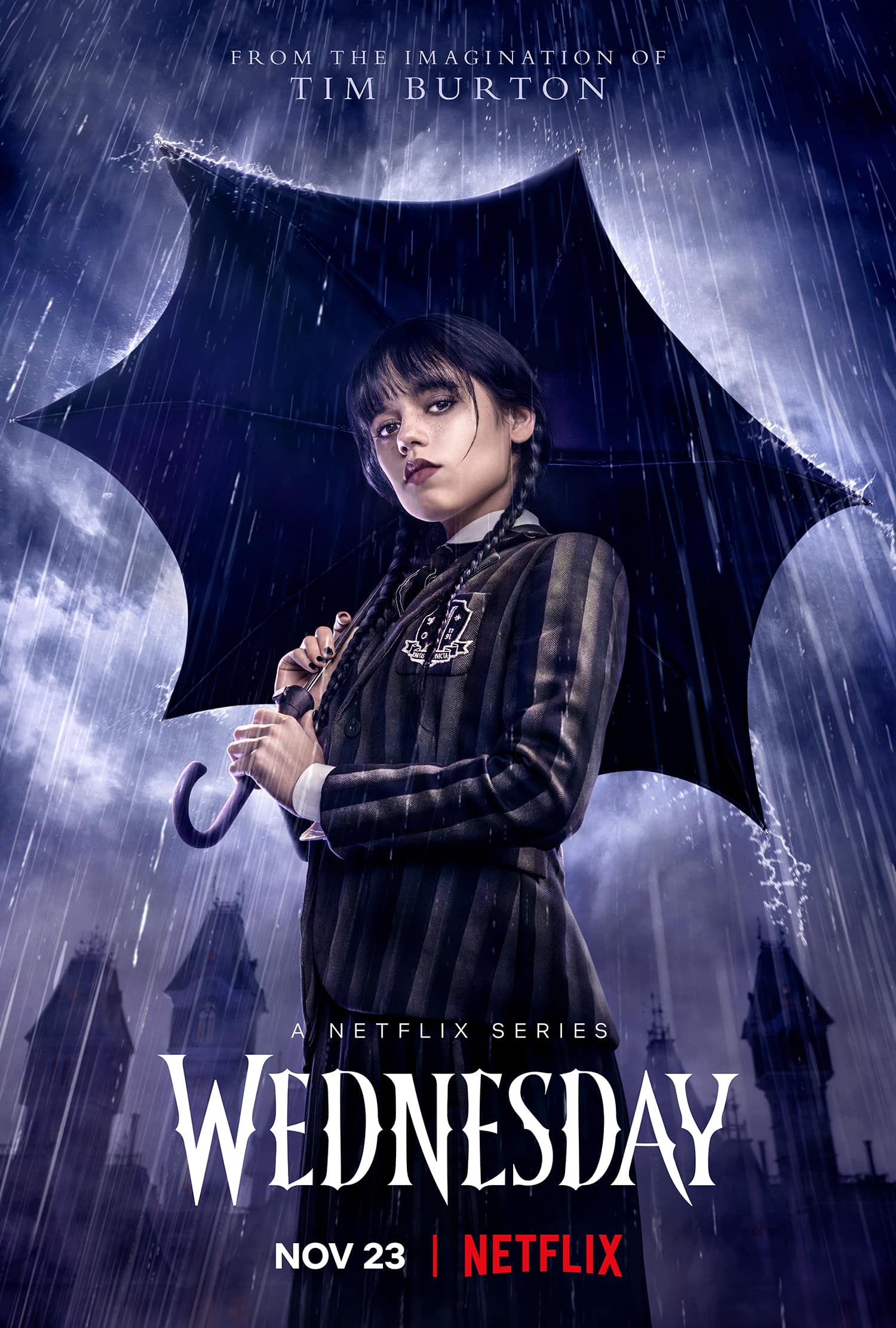 Wednesday Season 1 Poster Featuring Wednesday (Jenna Ortega)