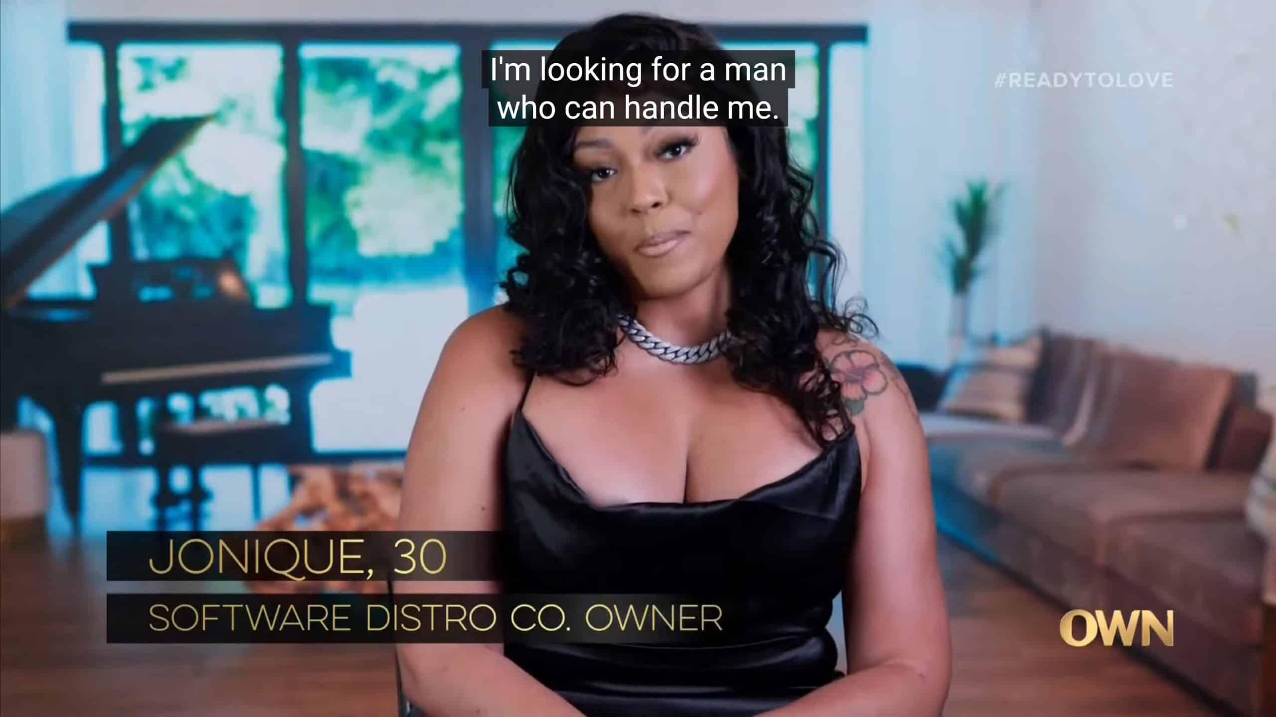 Jonique talking about the kind of men she likes