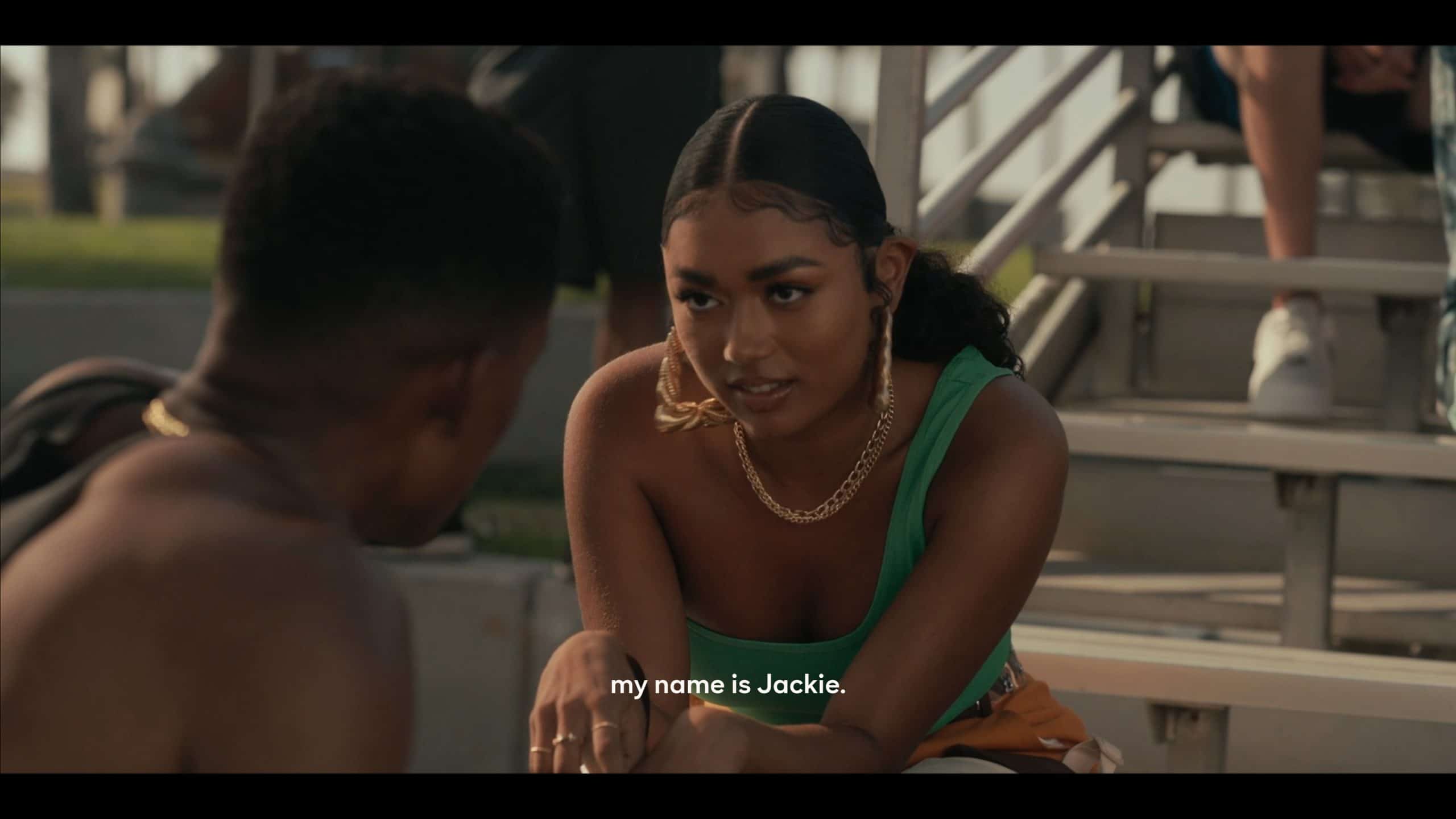Jazlyn Martin as Jackie properly introducing herself to Will