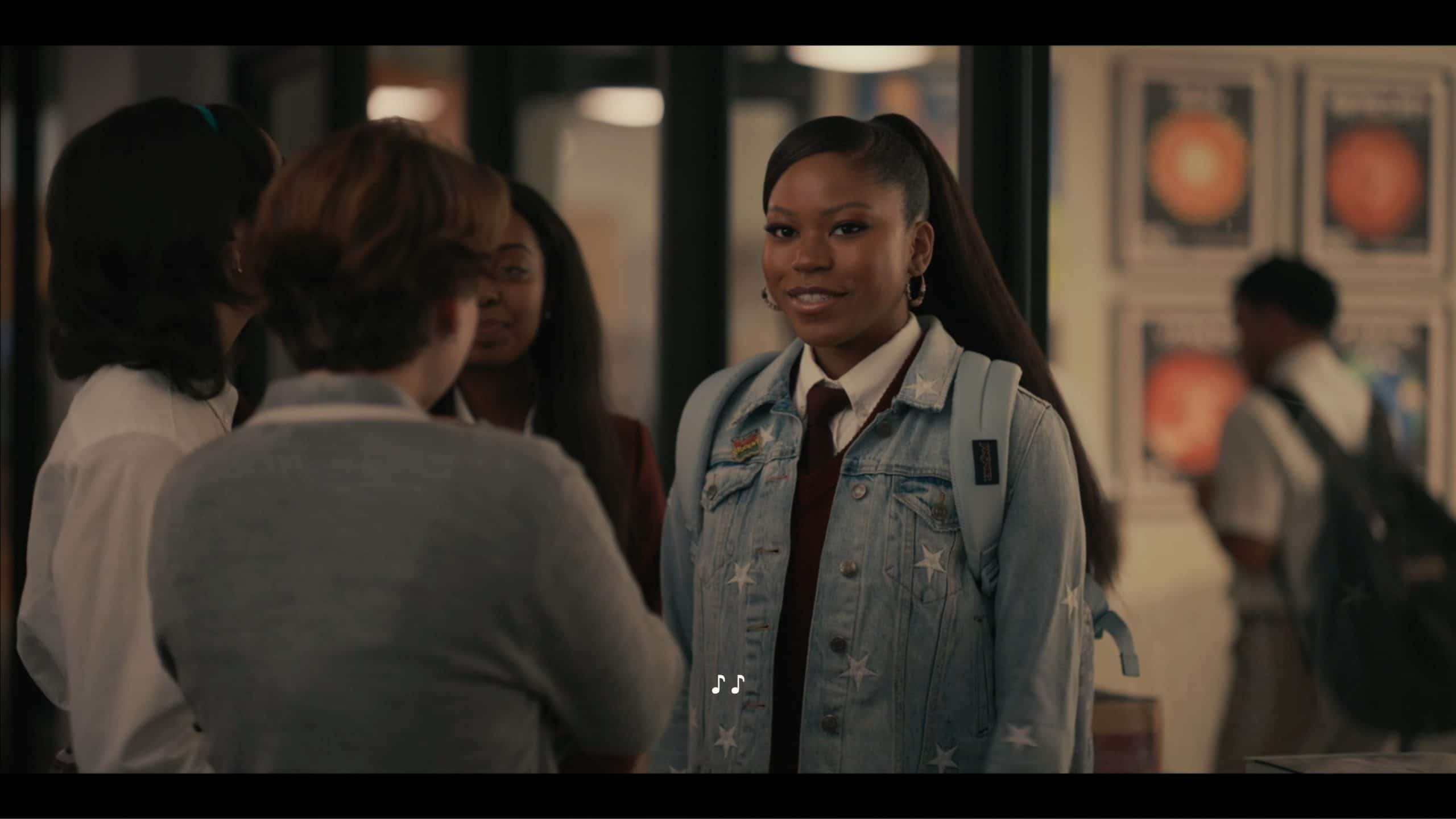Riele Downs as Yazmin looking Carlton's direction