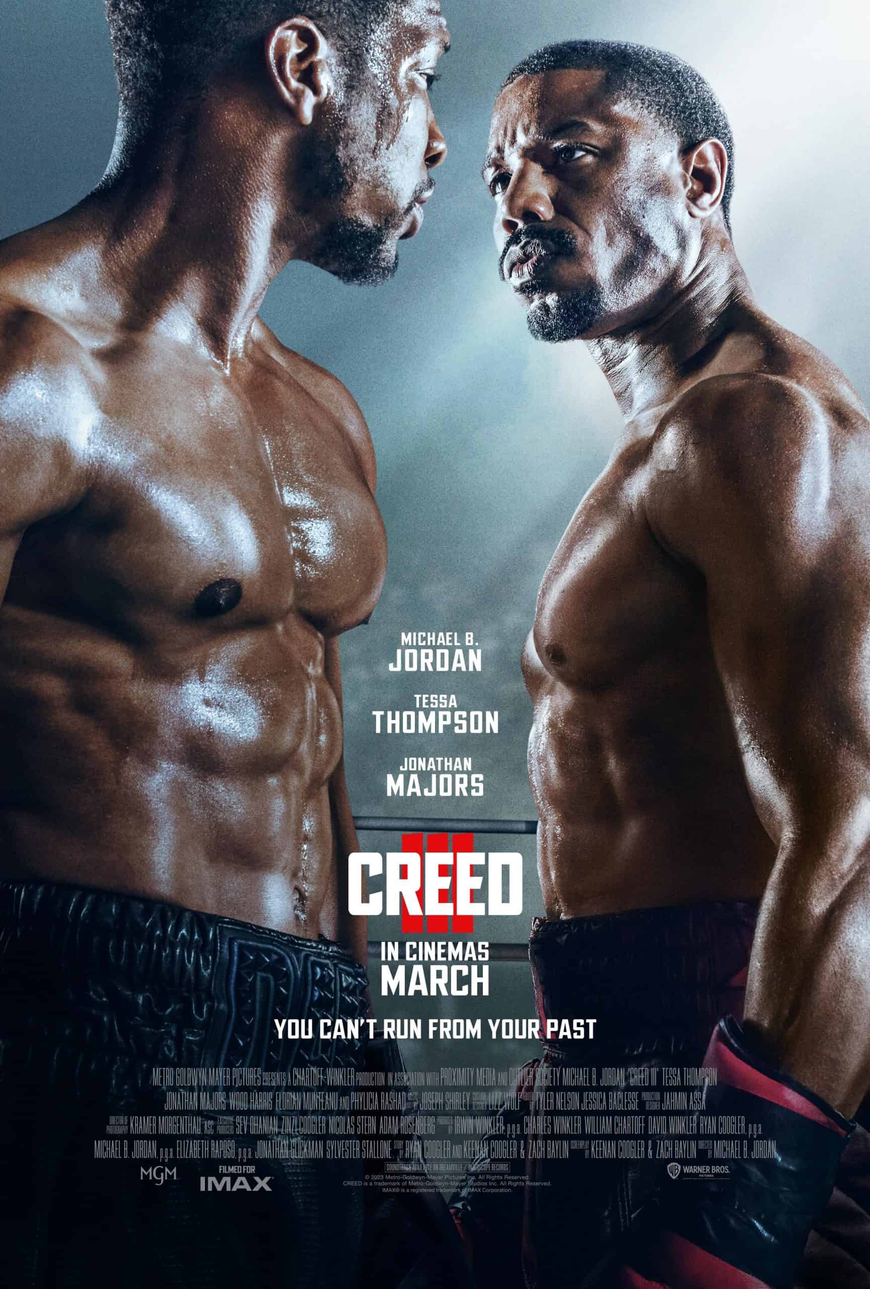 Movie Poster for Creed featuring Jonathan Majors as Damian Anderson and Michael B. Jordan as Adonis Creed