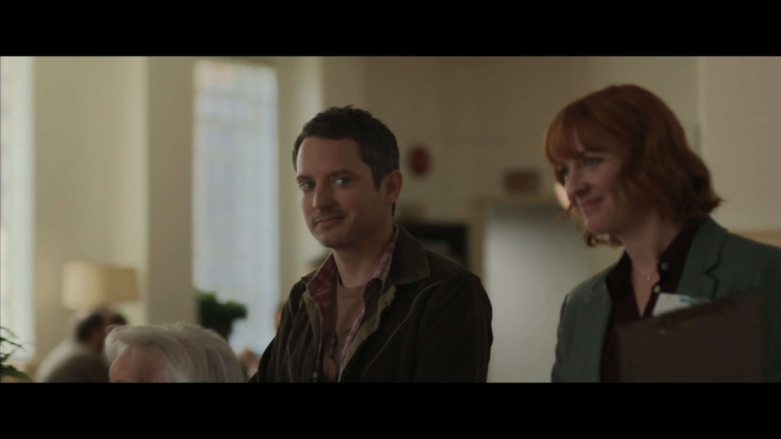 Walter (Elijah Wood) checking out a nursing facility, the one Misty works at, for his mother