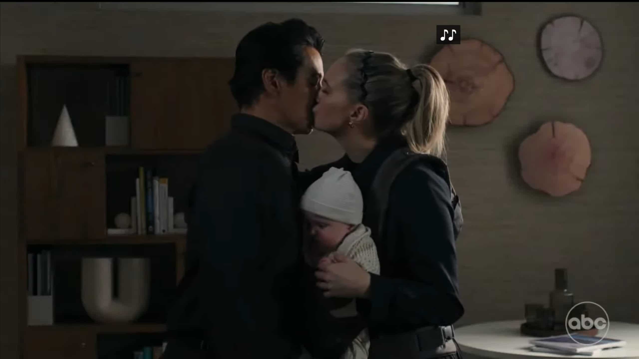 Alex (Will Yun Lee), Baby Eden, and Morgan (Fiona Gubelmann)