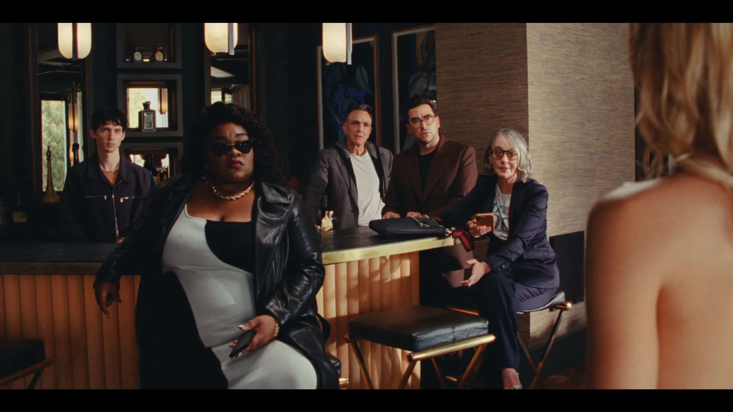 Xander (Troye Sivan), Destiny (Da'Vine Joy Randolph), Chaim (Hank Azaria), Benjamine (Dan Levy), and Nikki (Jane Adams)