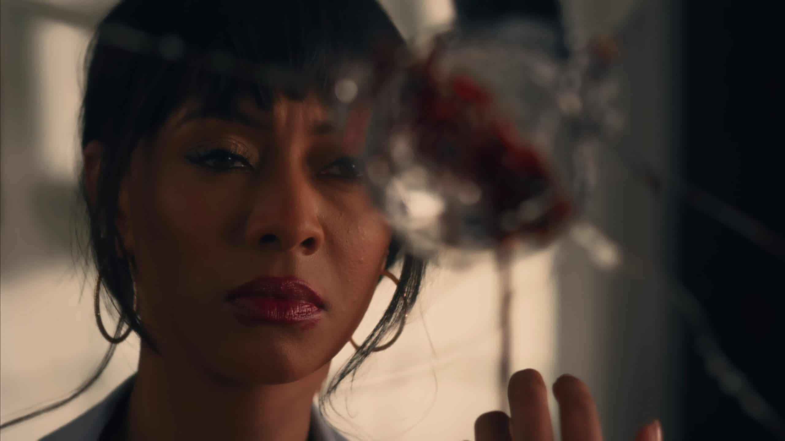 Dr. Alexis Torres (Keri Hilson) after punching a mirror