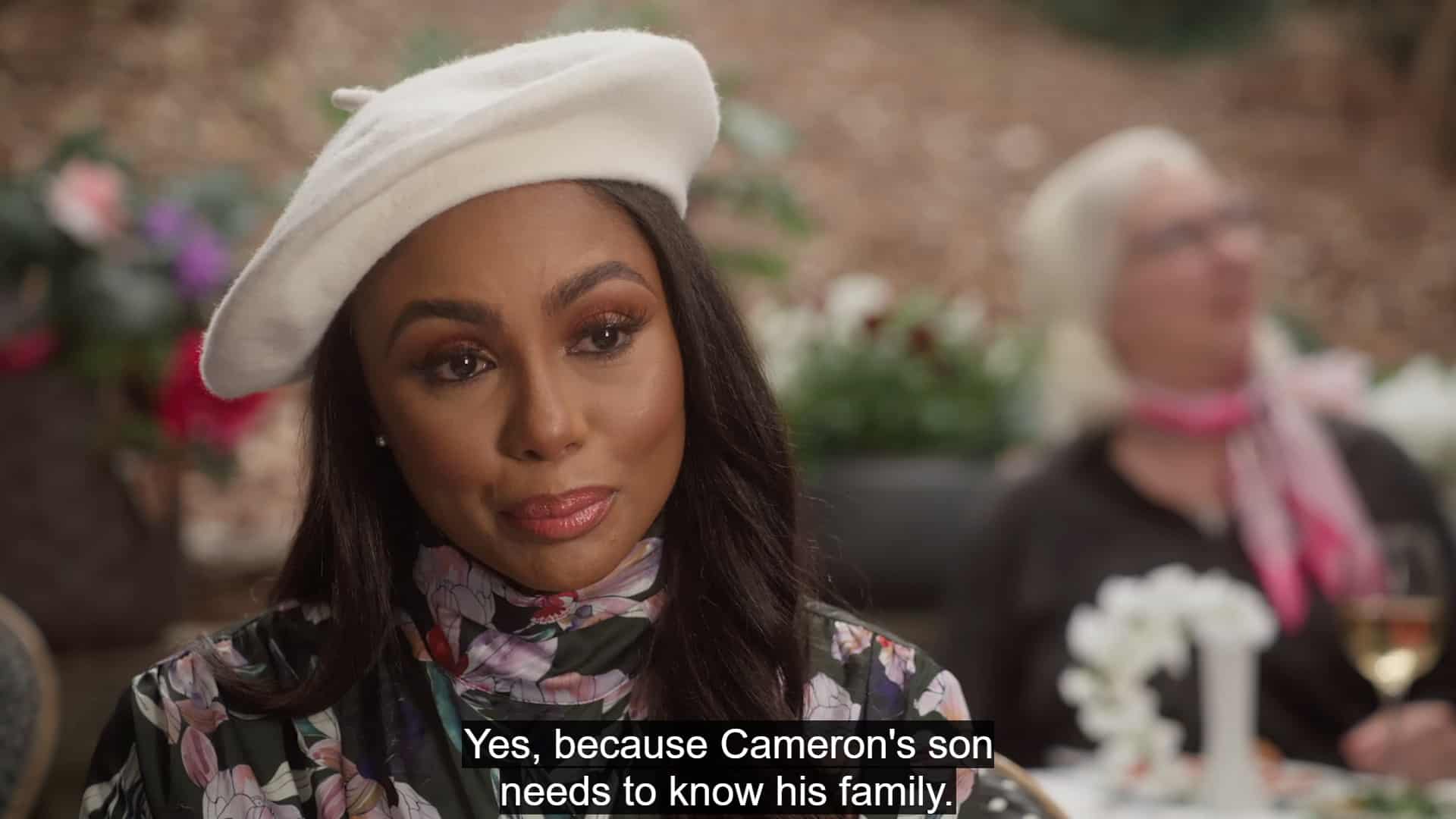 Laurel (Joyce Glenn) revealing she has a son with Cameron