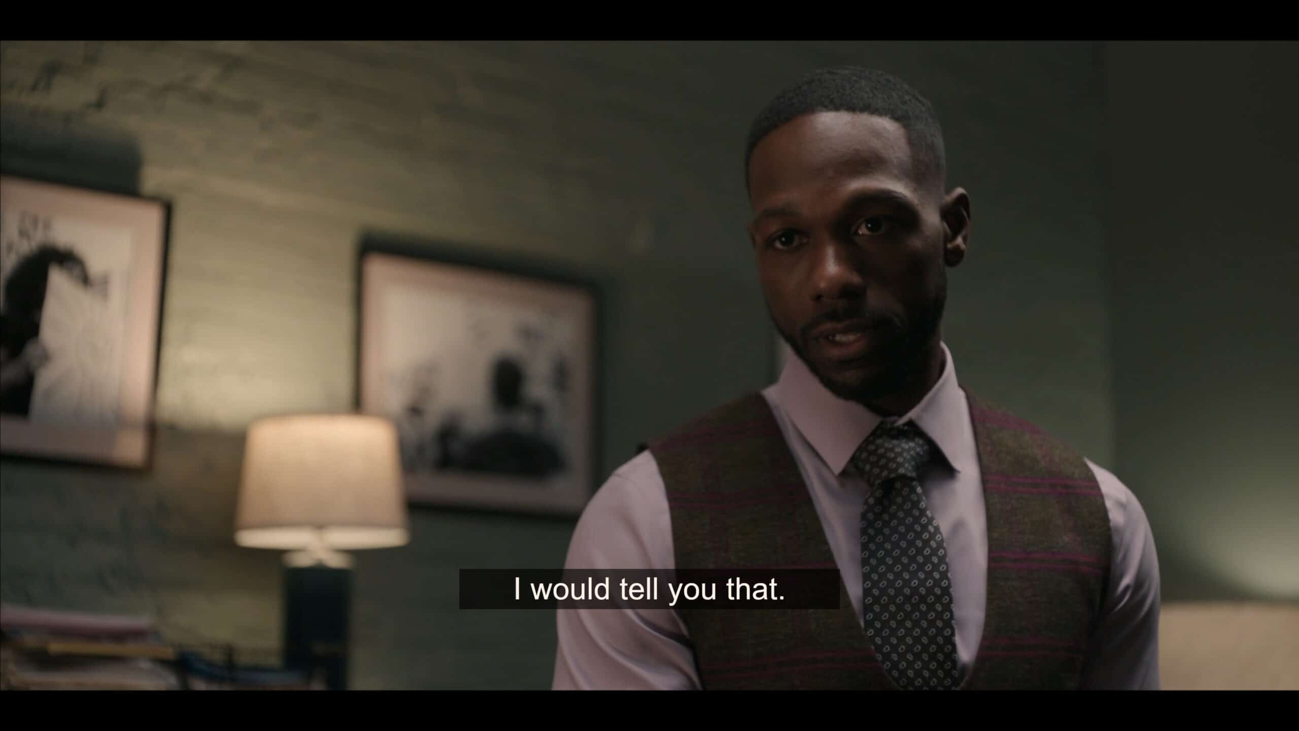 Quincy (Thomas Mackie) talking to Victor about his campaign