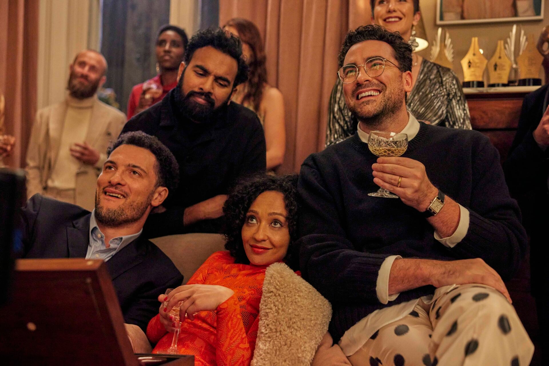 Oliver (Luke Evans), Thomas (Himesh Patel), Sophie (Ruth Negga) and Marc (Dan Levy)