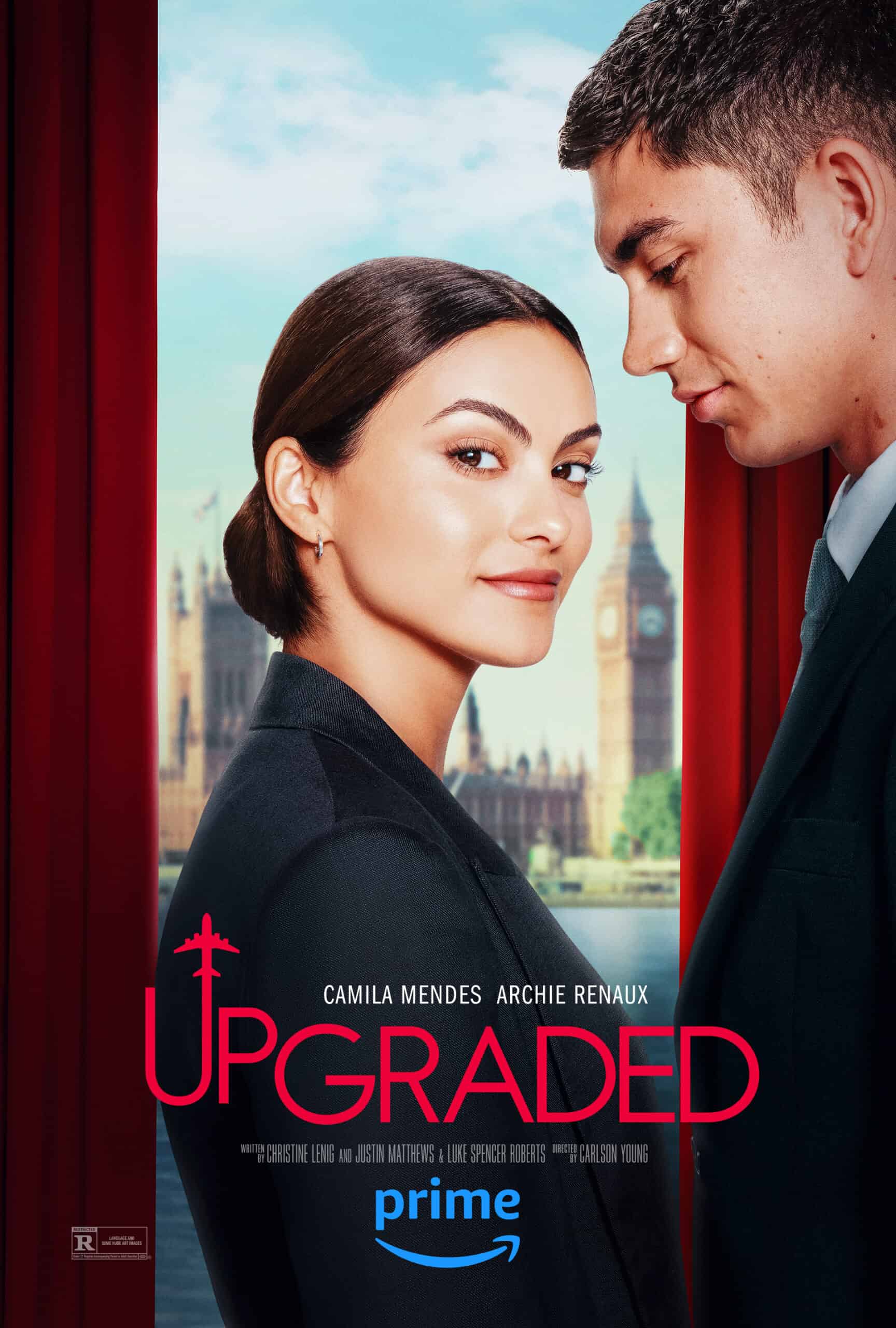 Camila Mendes and Archie Renaux in the Upgraded Movie Poster