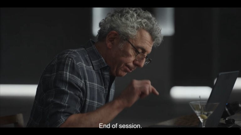 Eric Bogosian as Daniel officially ending his interview with the vampire