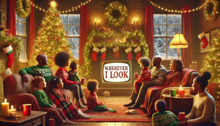 Best Christmas and Holiday Movies to Watch This Season | AI Generated Family Watching A Television Screen Best Christmas and Holiday Movies to Watch This Season