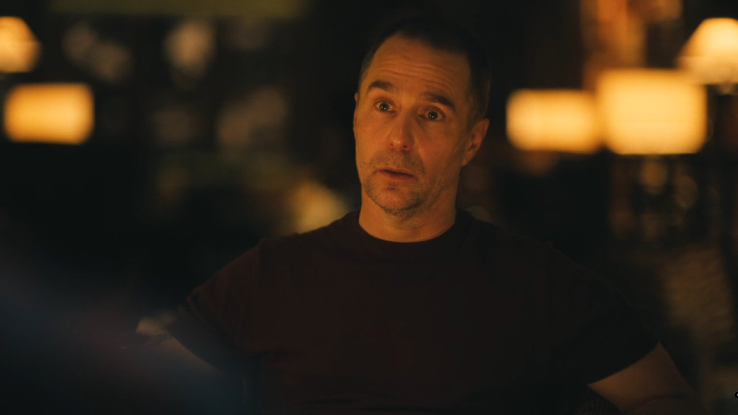 Frank (Sam Rockwell) at a bar with Rick