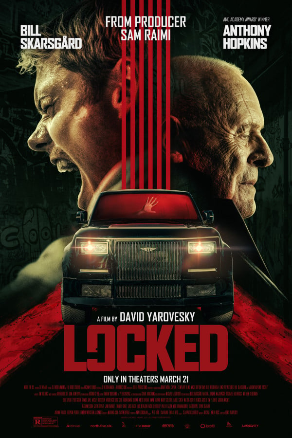 Movie Poster - Locked featuring Bill Skarsgård and Anthony Hopkins