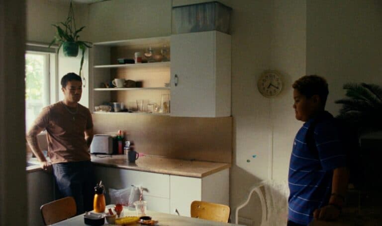 Adam (Tiaki Teremoana) and Mose (Samson Uili) in Stranger, Brother | Adam Tiaki Teremoana and Mose Samson Uili Stranger Brother Adam (Tiaki Teremoana) and Mose (Samson Uili) in Stranger, Brother