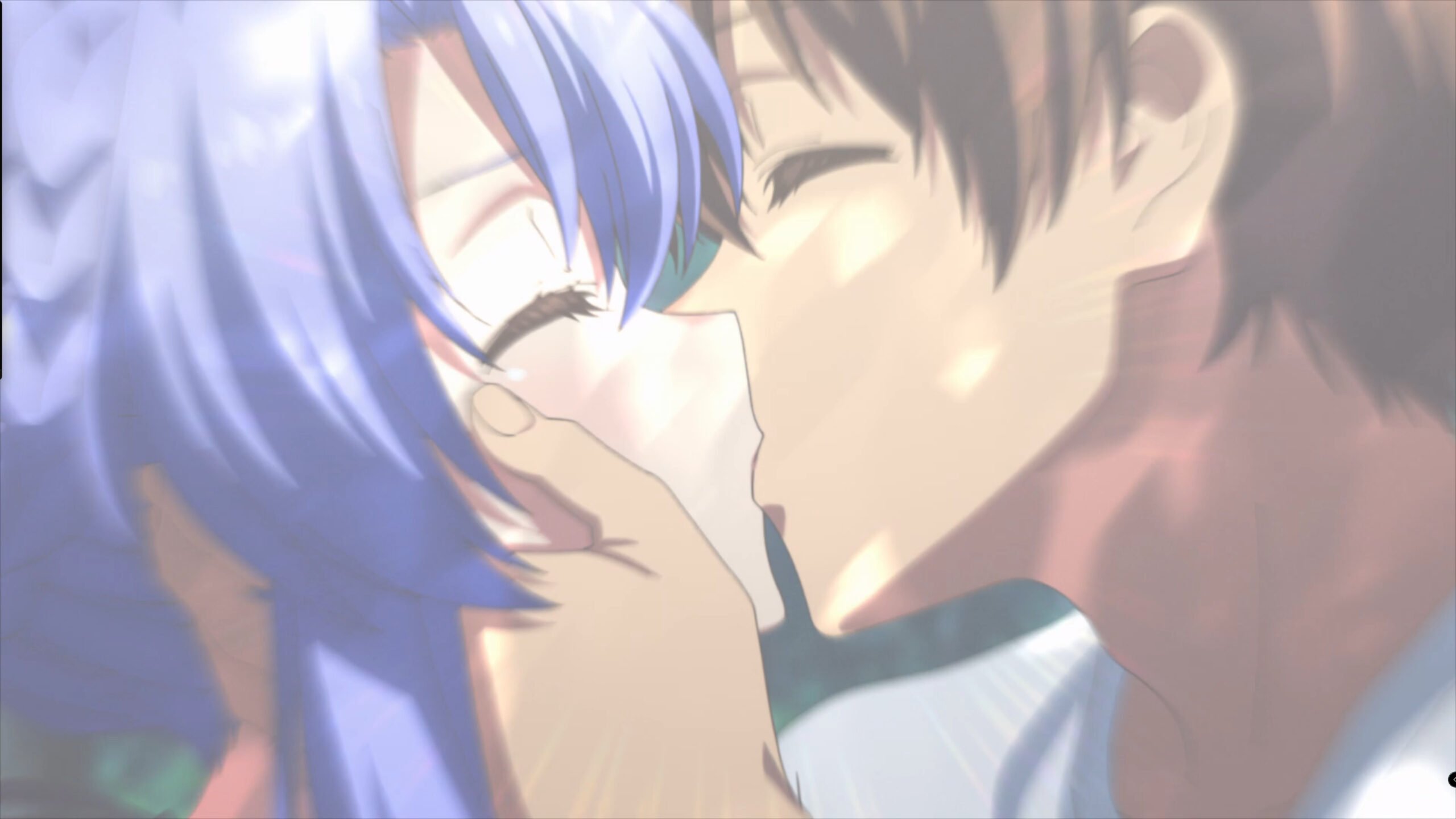 Ao and Takahara kissing - Summer Pockets Season 1 Episode 13 “A Pair Of Butterflies” 