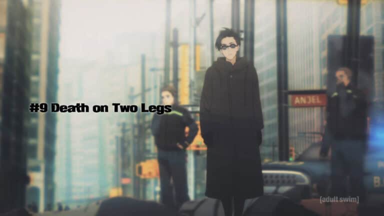 Title Card featuring HQ (Koki Uchiyama) walking past dead bodies