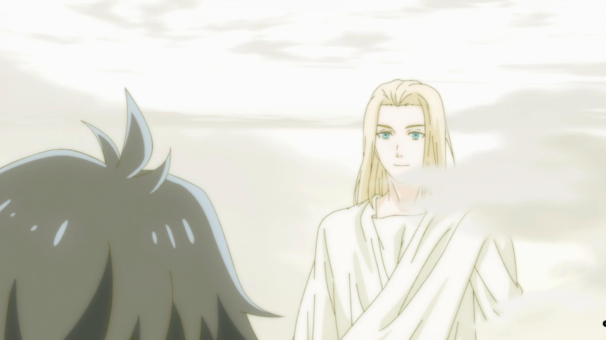 Fake Michael (Zi’anwuren) explaining to Ryo what is coming next, when he gets reincarnated - The Water Magician Season 1 Episode 1