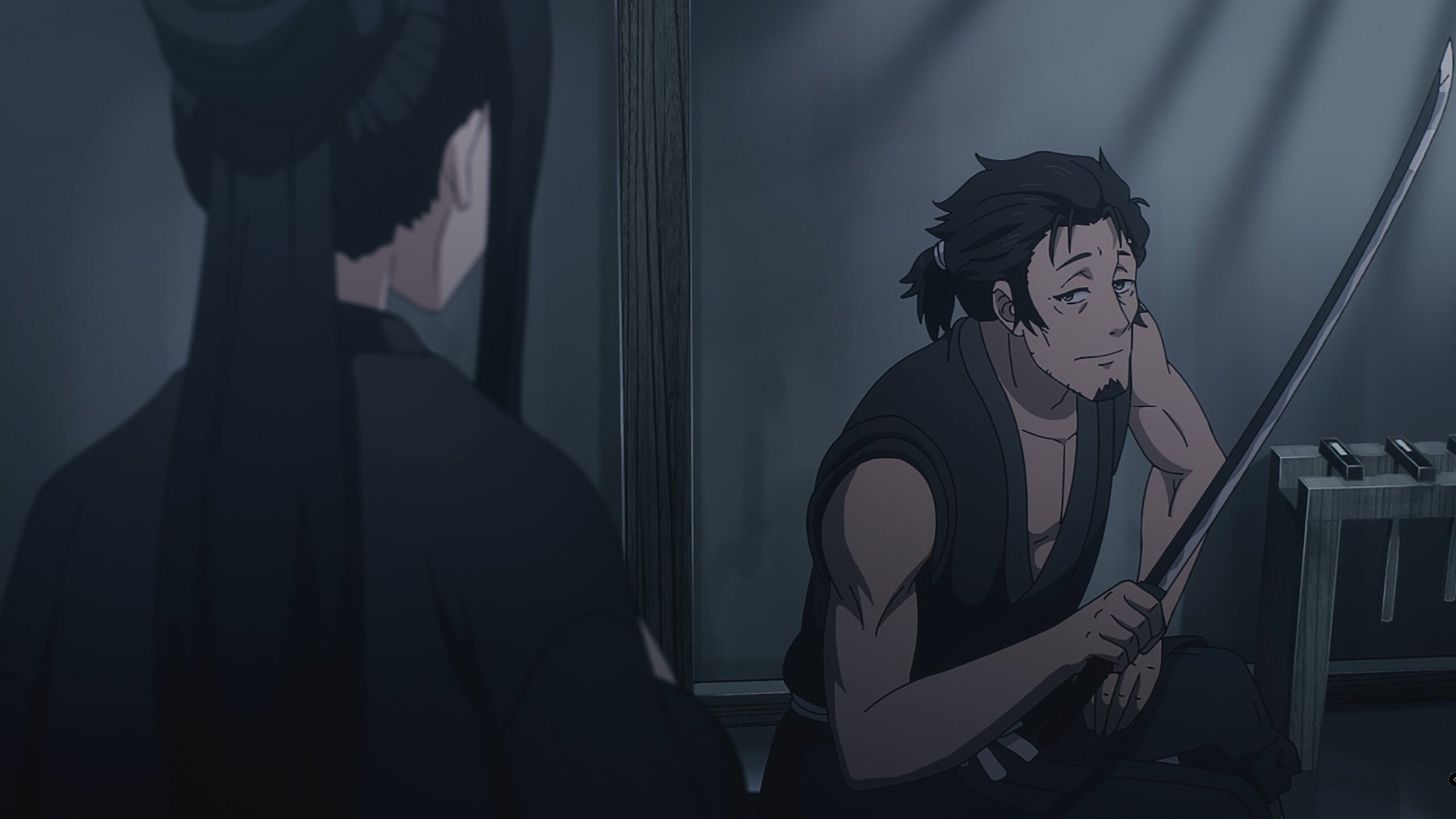 Kaneomi talking to his wife - Sword Of The Demon Hunter Season 1 Episode 15