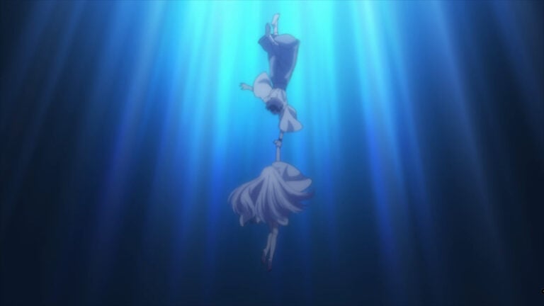 Shiroha and Takahara as Shiroha believes the worst case scenario may happen - Summer Pockets Season 1 Episode 17