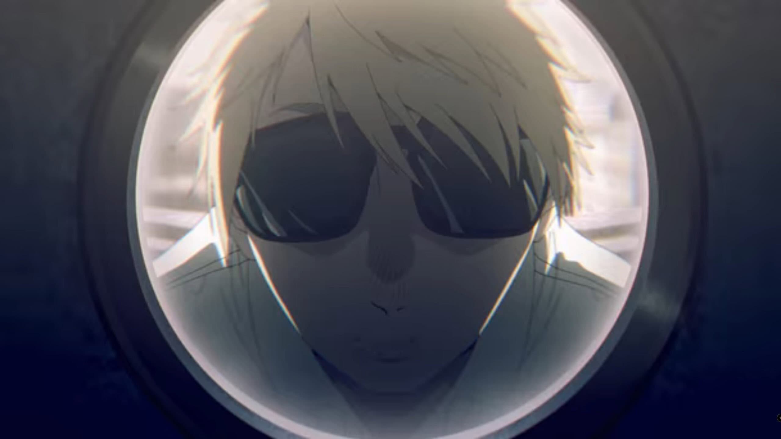 Tanaka (Chikahiro Kobayashi) looking in a door's peep hole - The Summer Hikaru Died Season 1 Episode 1