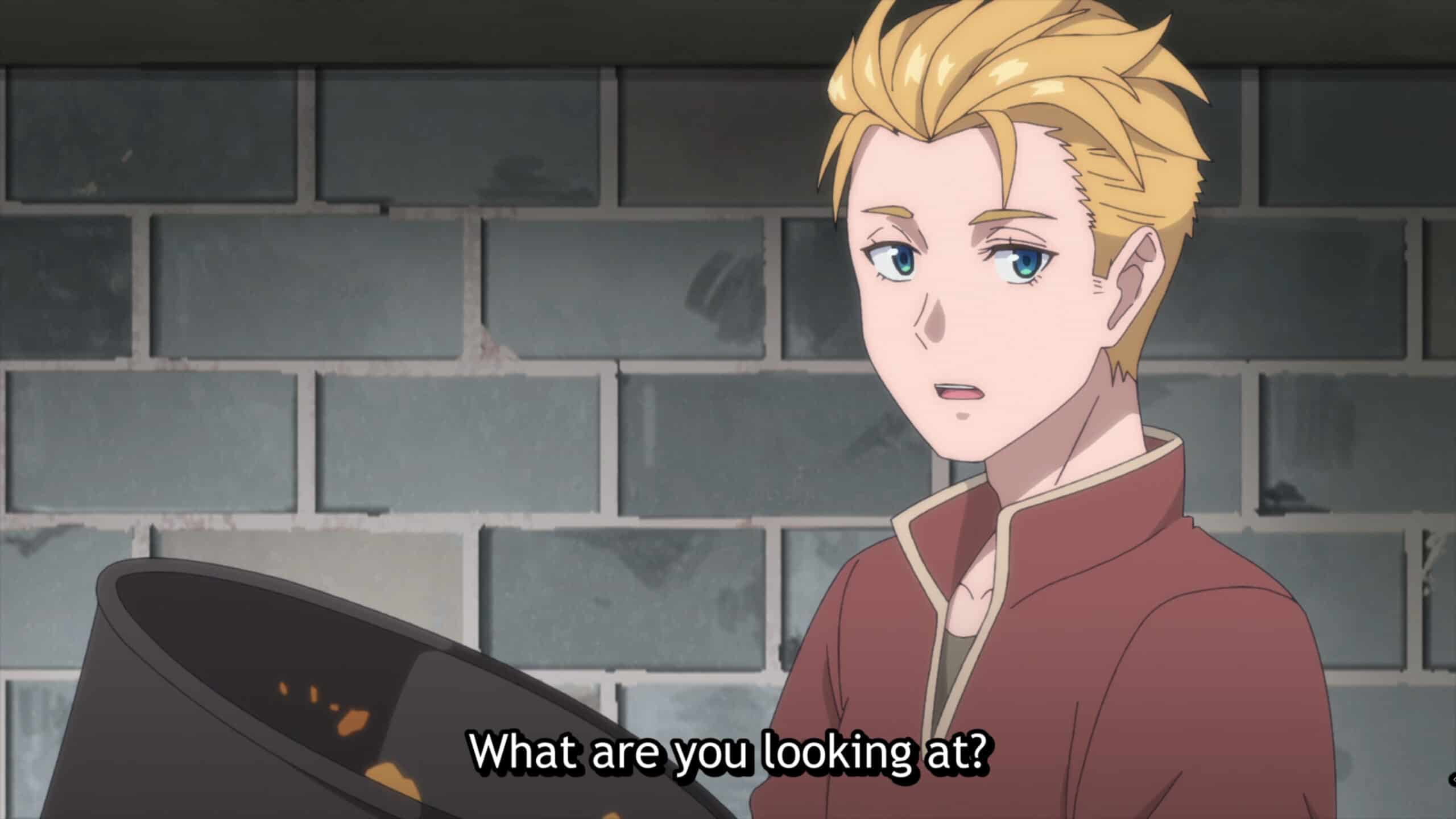 Theron (Shimono Hiro) weirded out by how Kyle is looking at him - New Saga Season 1 Episode 1