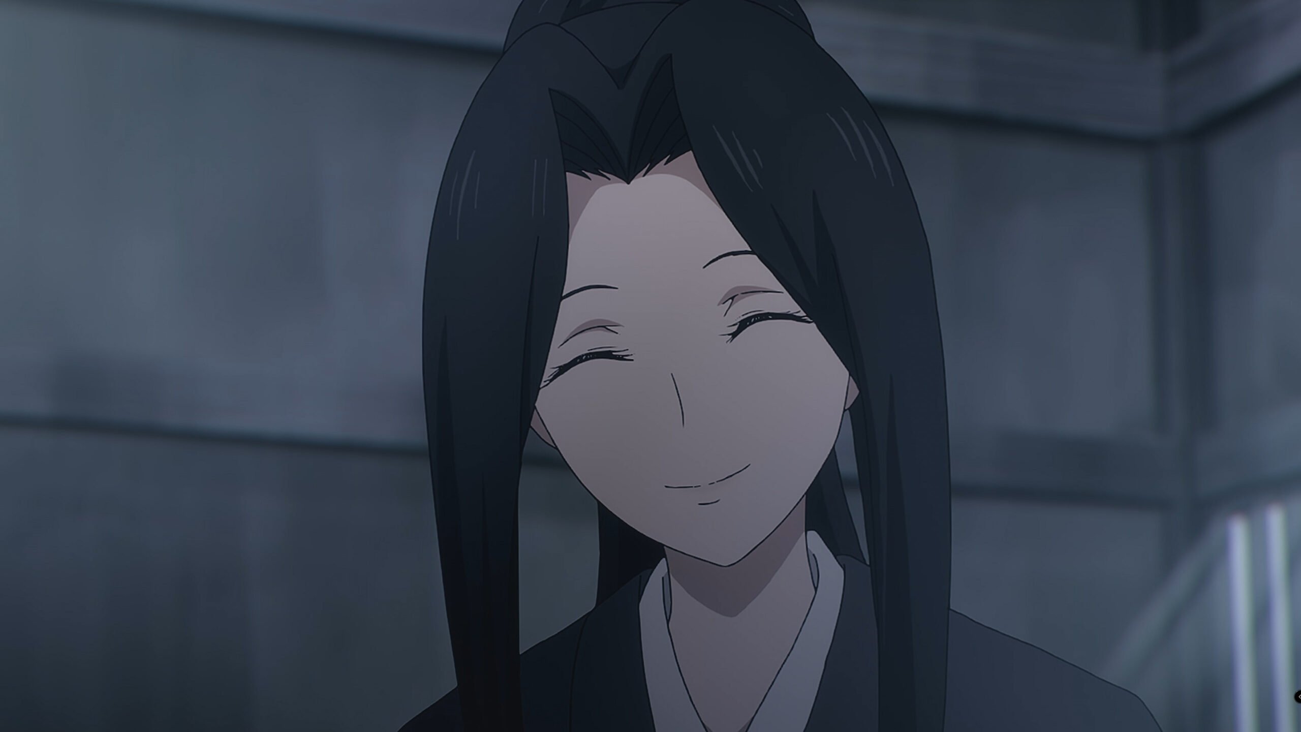 Yato smiling at her husband, nursing a wound - Sword Of The Demon Hunter Season 1 Episode 15