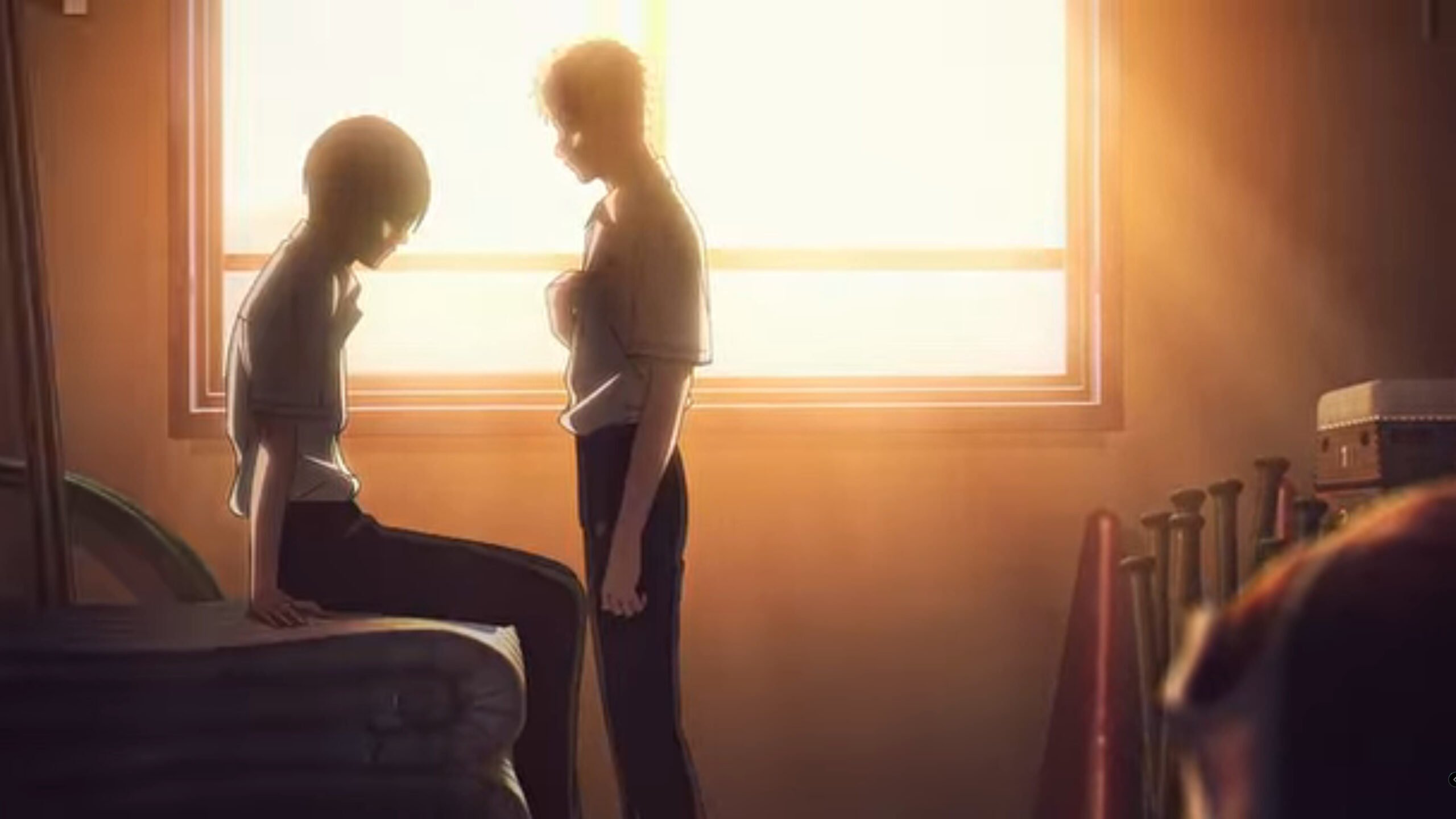 Yoshiki and Hikaru in a closet, before Yoshiki explores Hikaru's body - The Summer Hikaru Died
