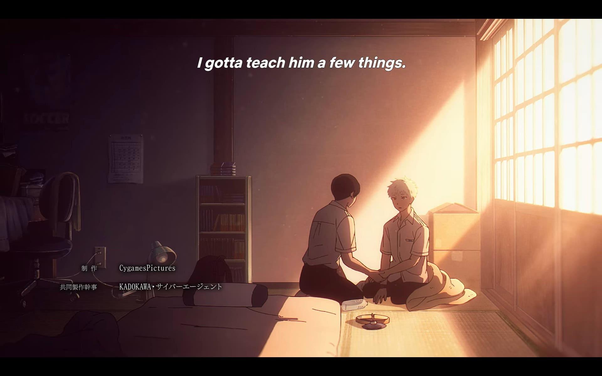 Yoshiki and Hikaru talking together, with Yoshiki thinking he can teach Hikaru things - The Summer Hikaru Died Season 1 Episode 3