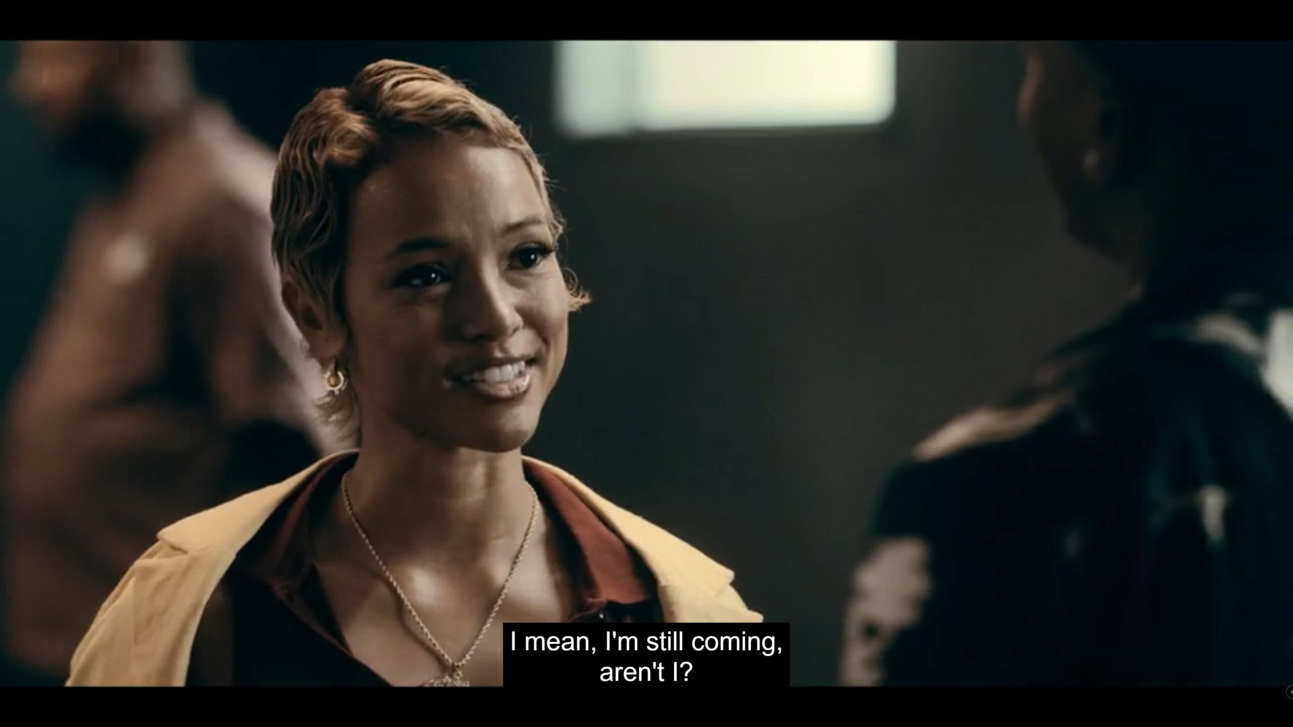 Zuri (Karrueche Tran) talking to Damien about how support group is going for her, before he hooks up with her - The Chi Season 7 Episode 8