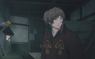 Akitsu looking at Jinya's home - Sword Of The Demon Hunter Season 1 Episode 18
