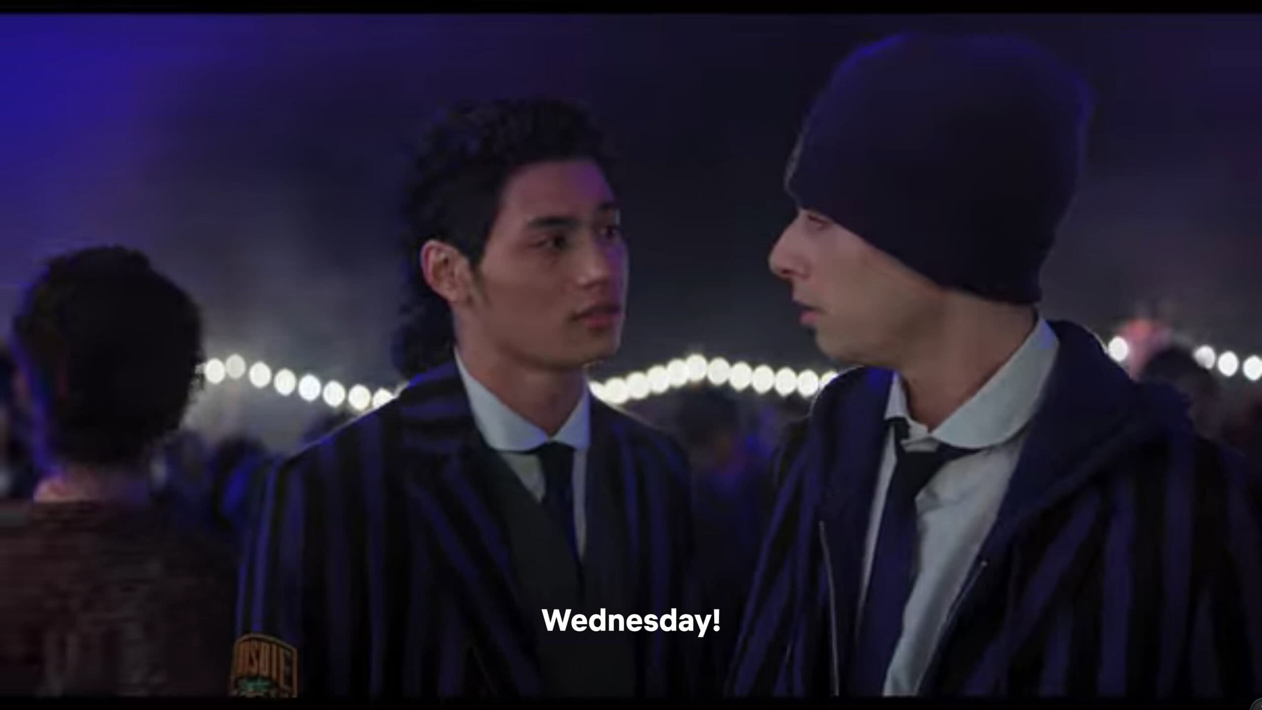Bruno (Noah B. Taylor) coming face to face with Enid's ex Ajax - Wednesday 2.1