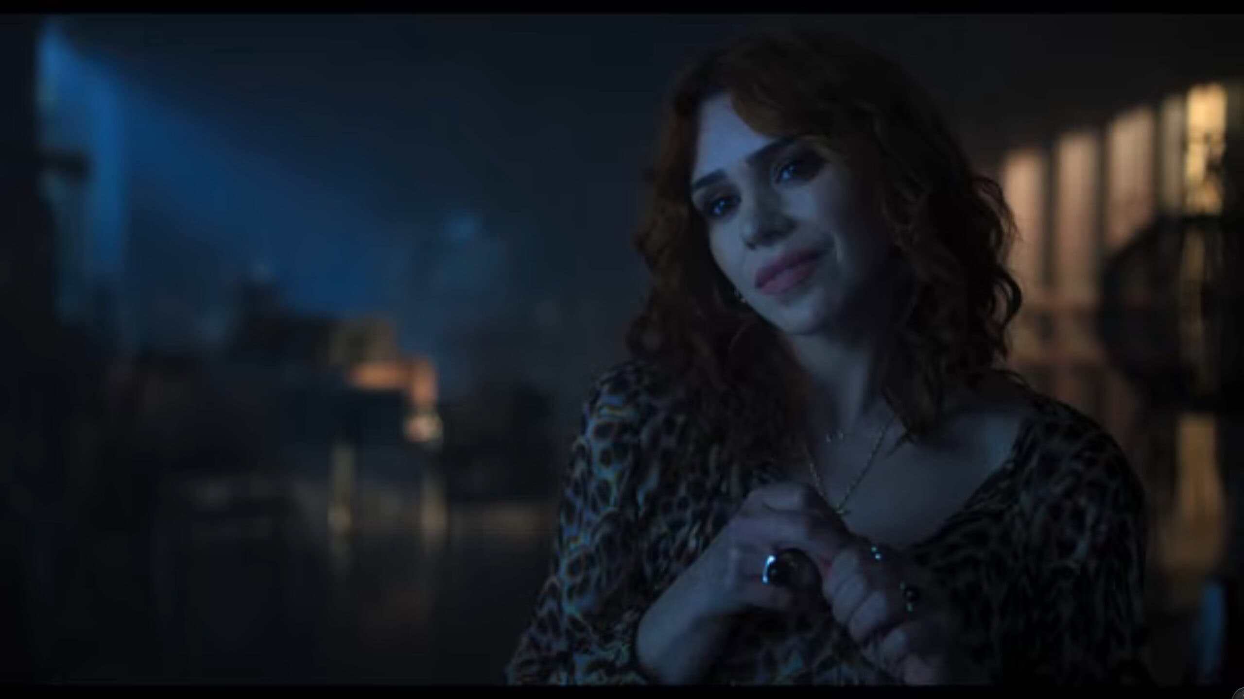 Isadora Capri (Billie Piper) listening to Wednesday play the cello and give pointers - Wednesday 2.1 