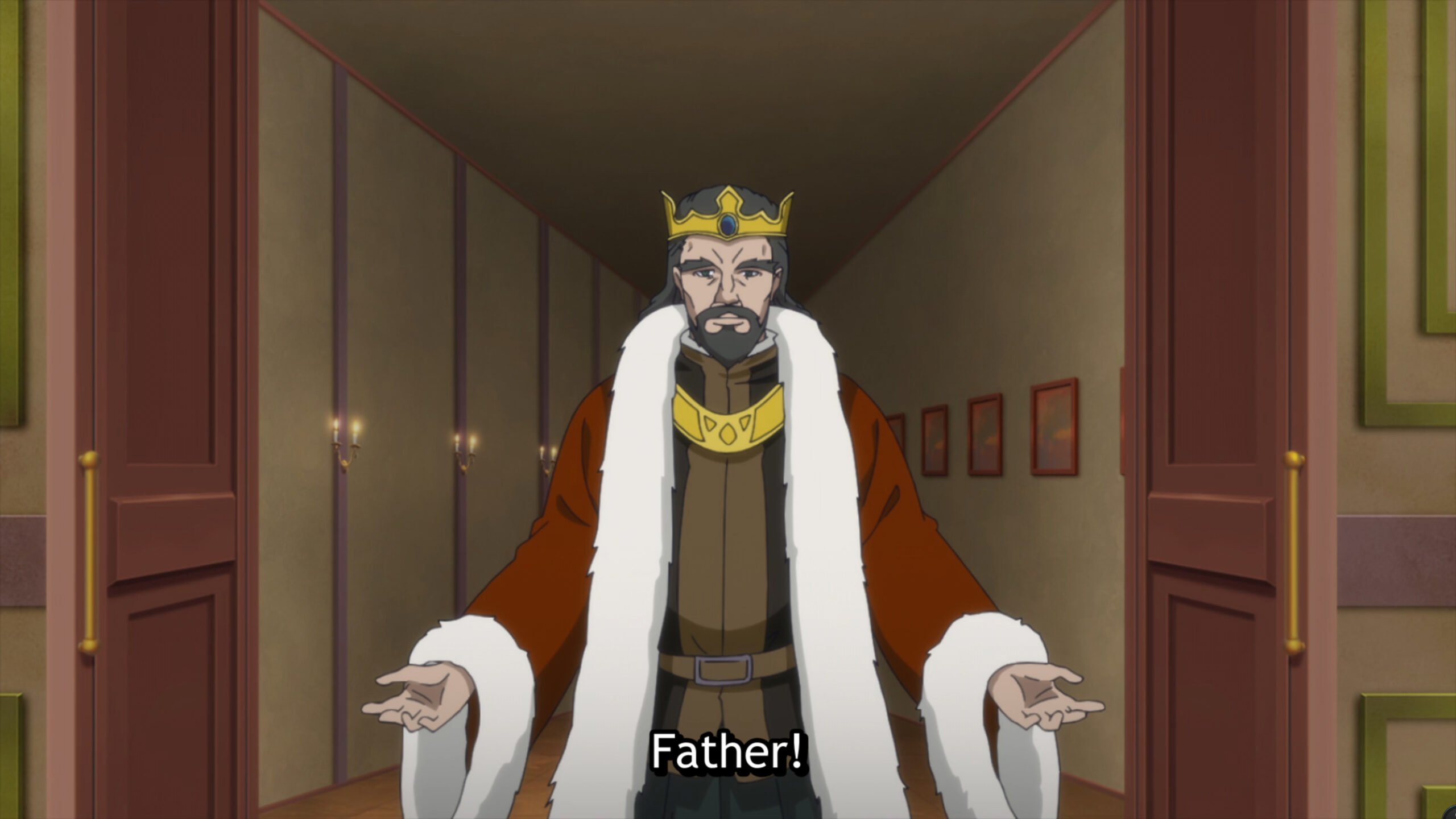 King Remonas (Ryoichi Nakata) coming into the room - New Saga Season 1 Episode 6